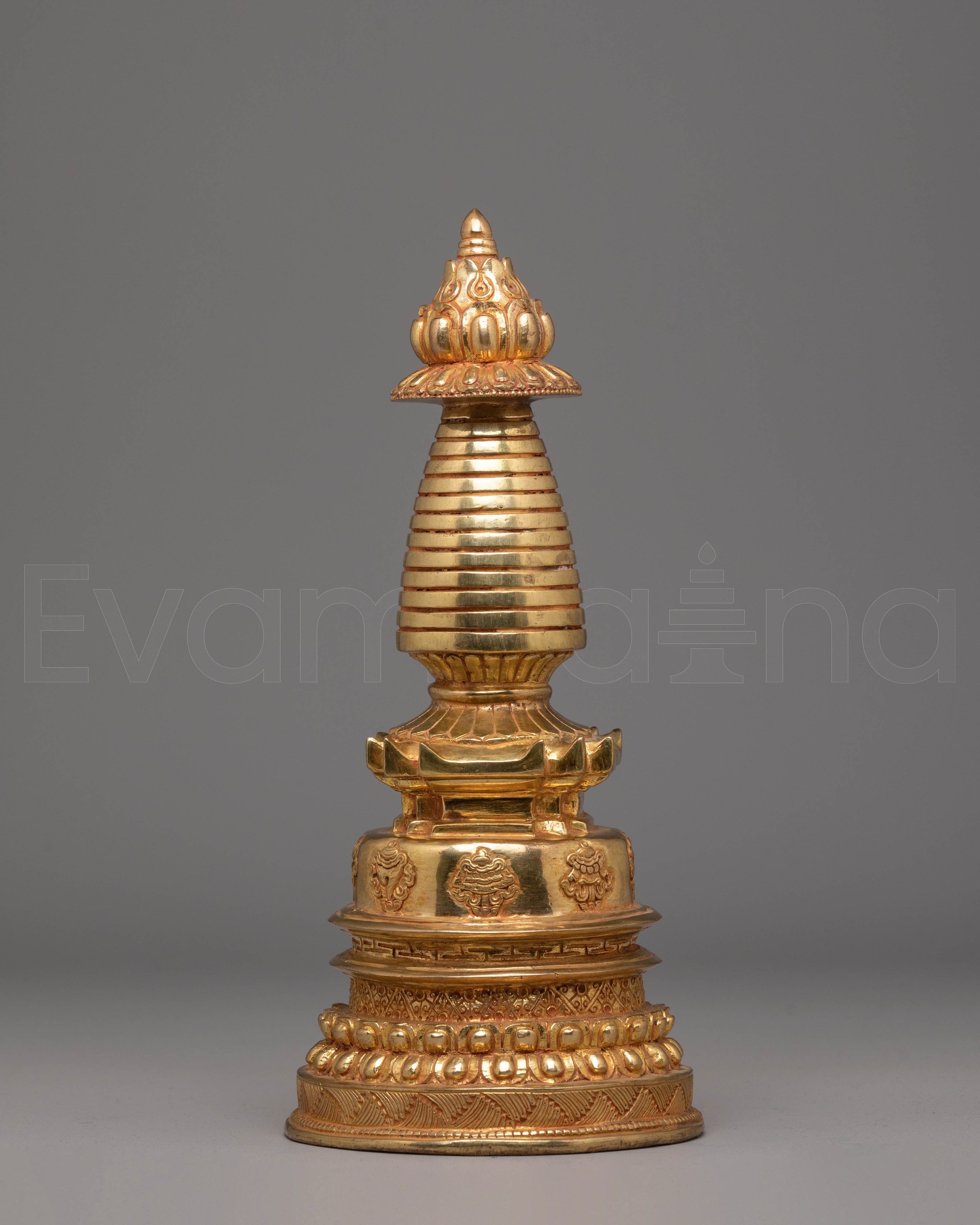 Handmade Golden Stupa for Ritual Use