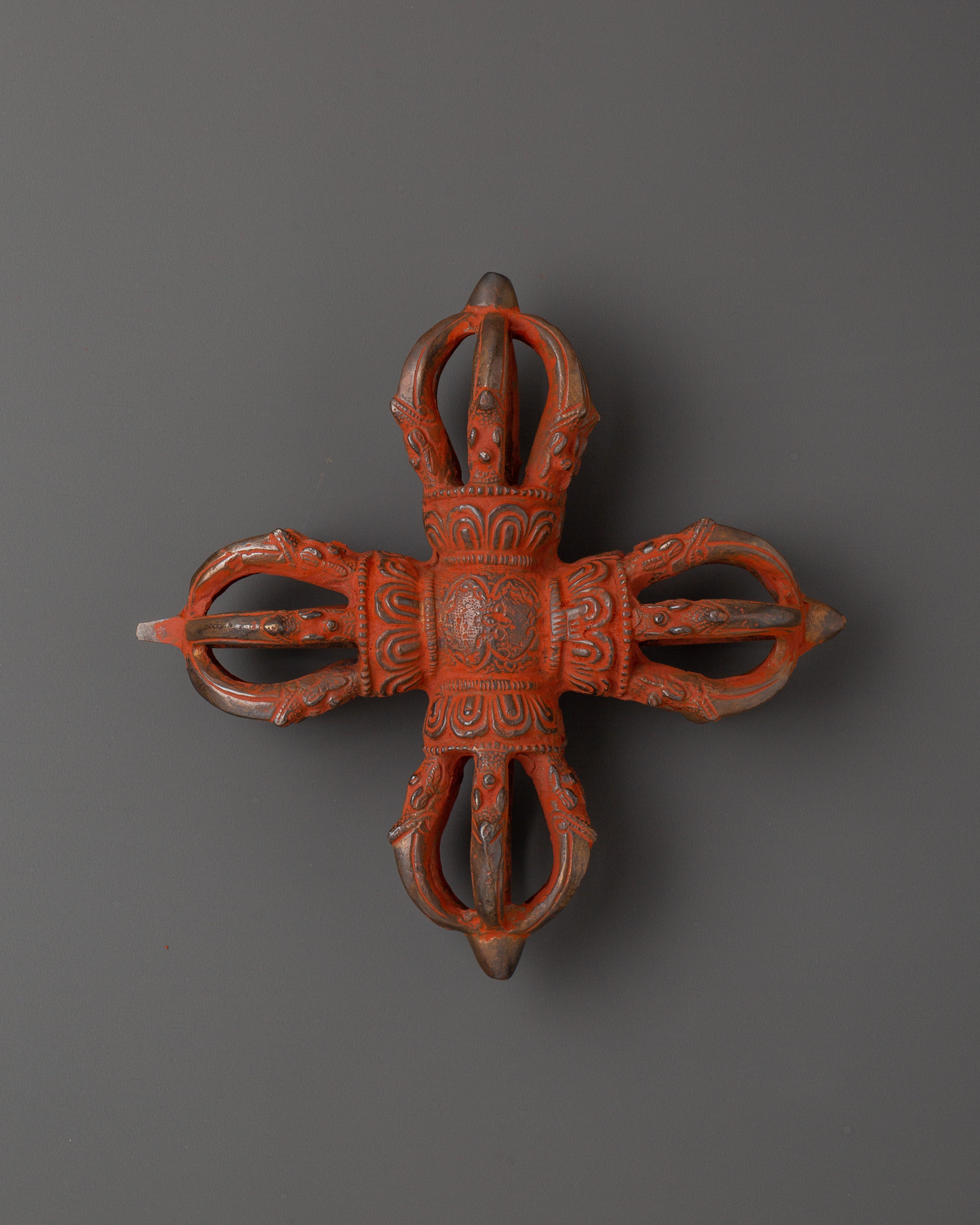 Sacred Oxidized Brass Vishwo Vajra