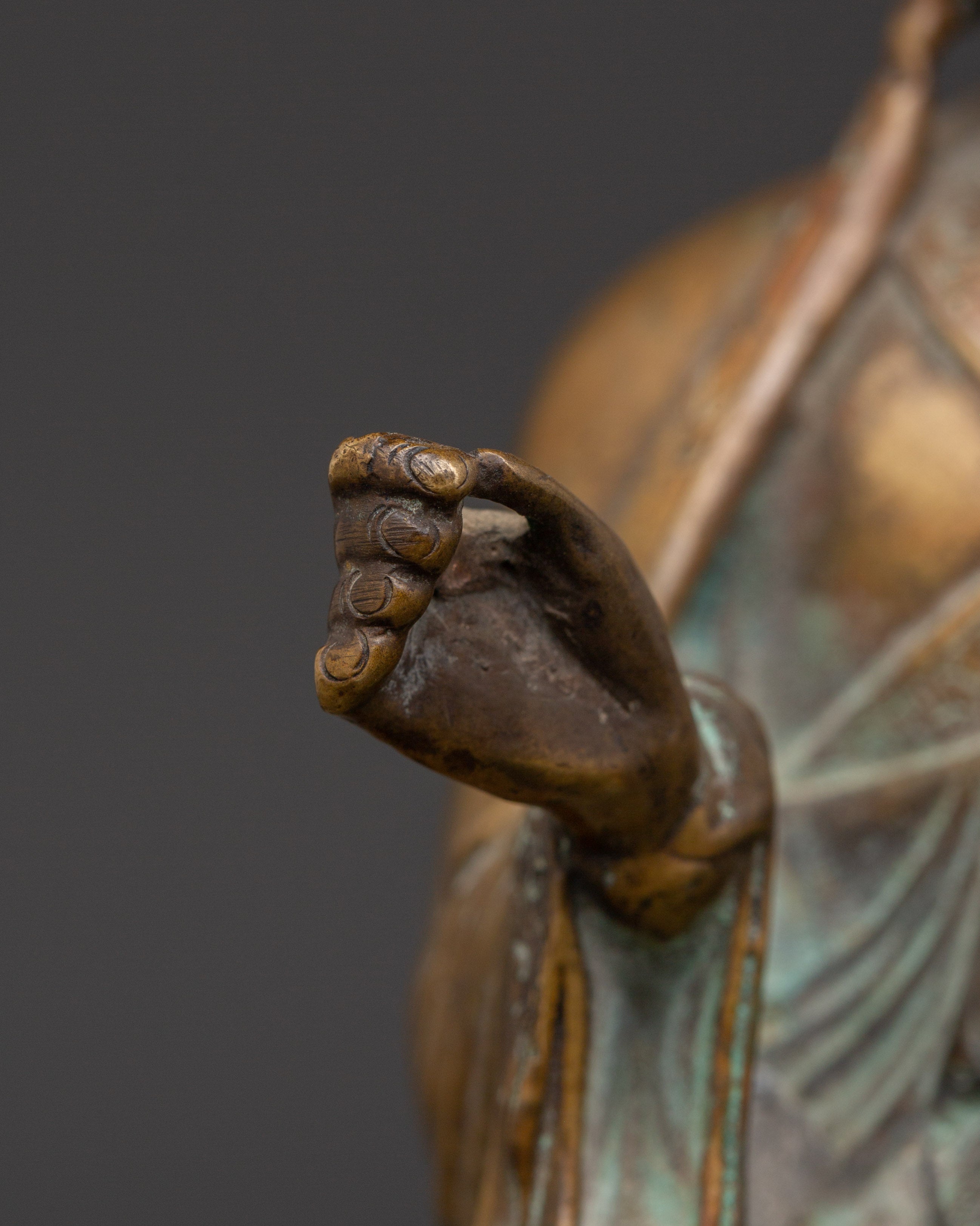 Buddhist Master Copper Statue | Tibetan Spiritual Teacher