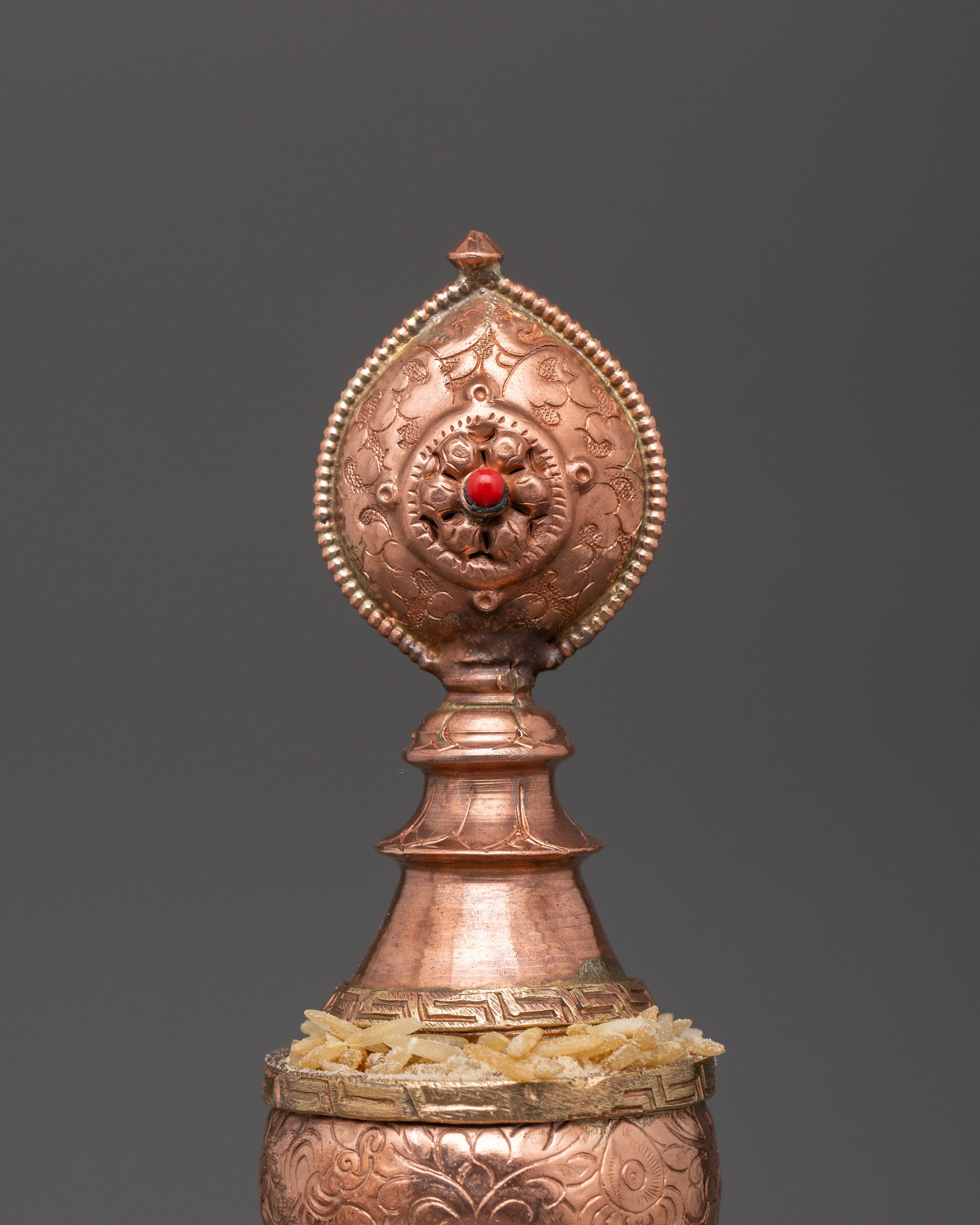 Copper Mandala Offering Set for Sacred Offerings | Symbol of Spirituality & Good Fortune