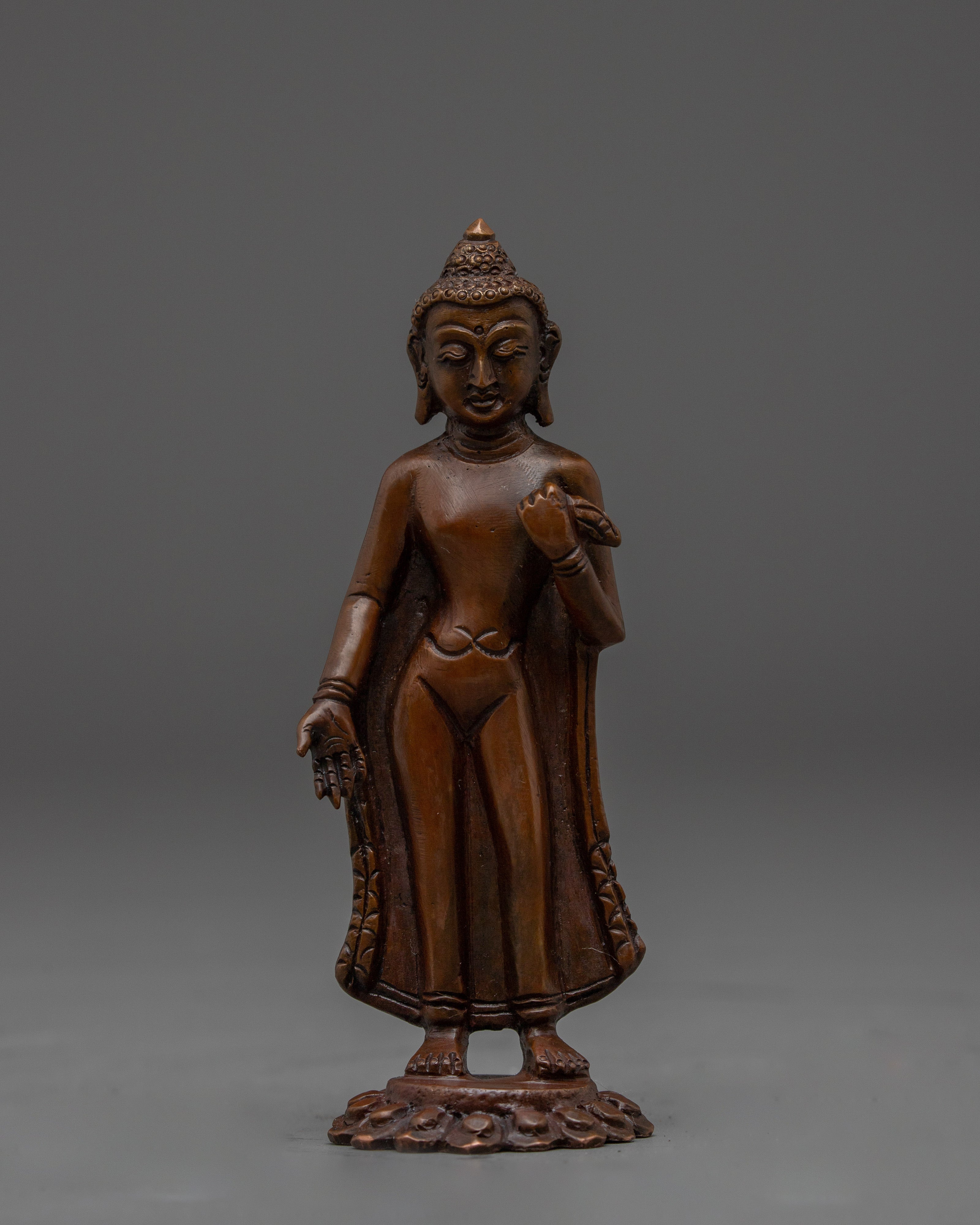 Dipankara Buddha in Oxidized Copper