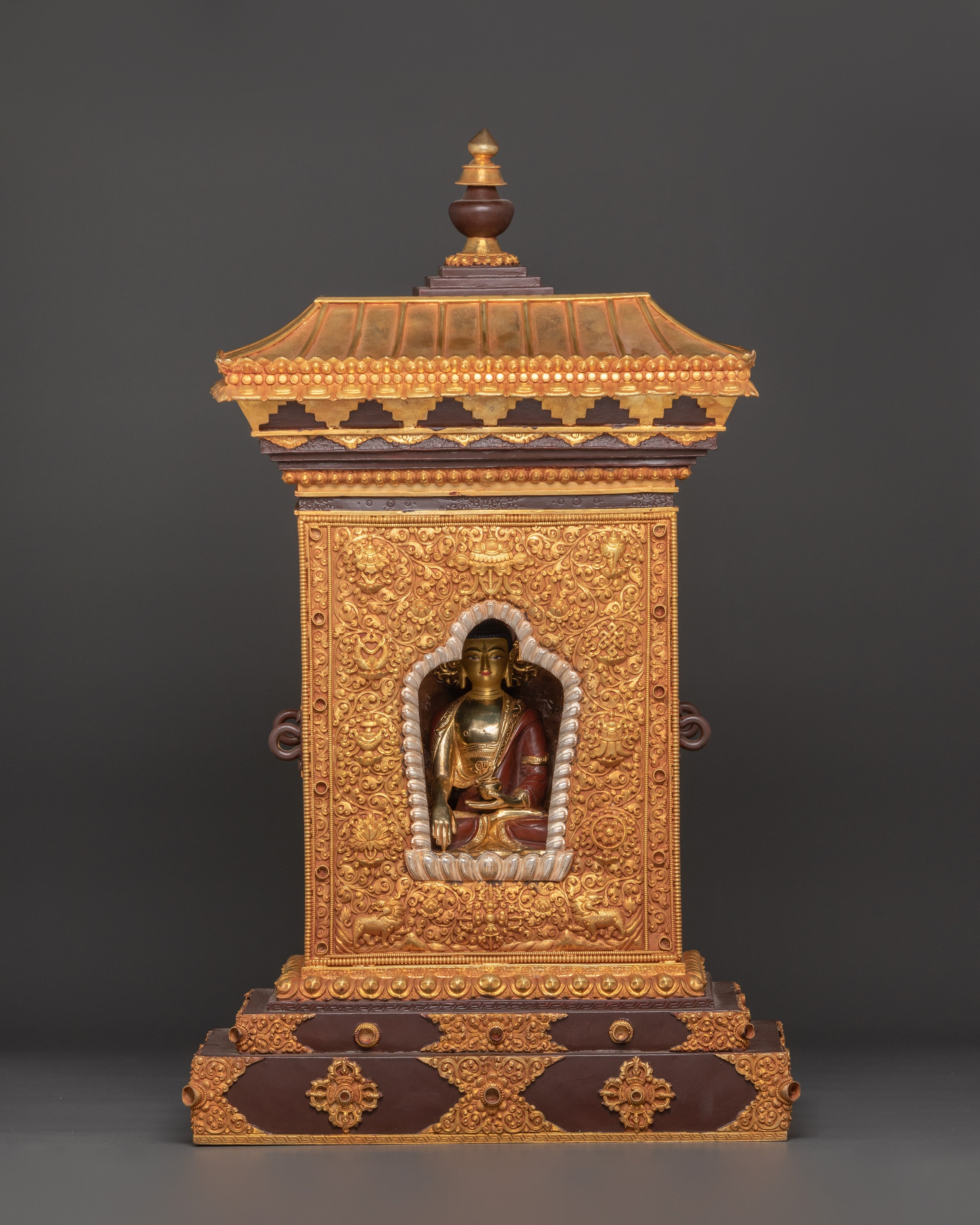 Buddhist Ghau Box with Shakyamuni Buddha