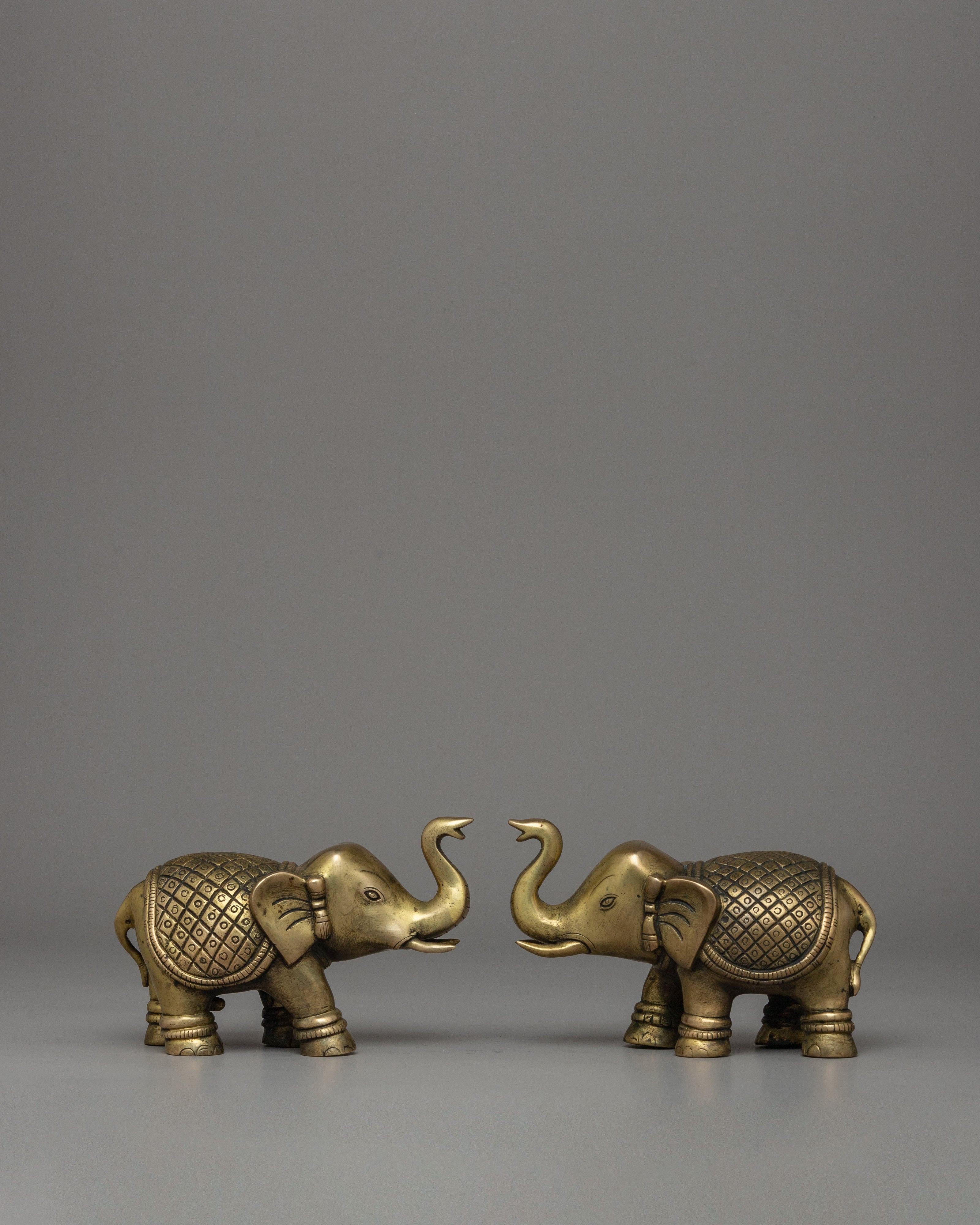 Pair of Statue Elephant Bronze