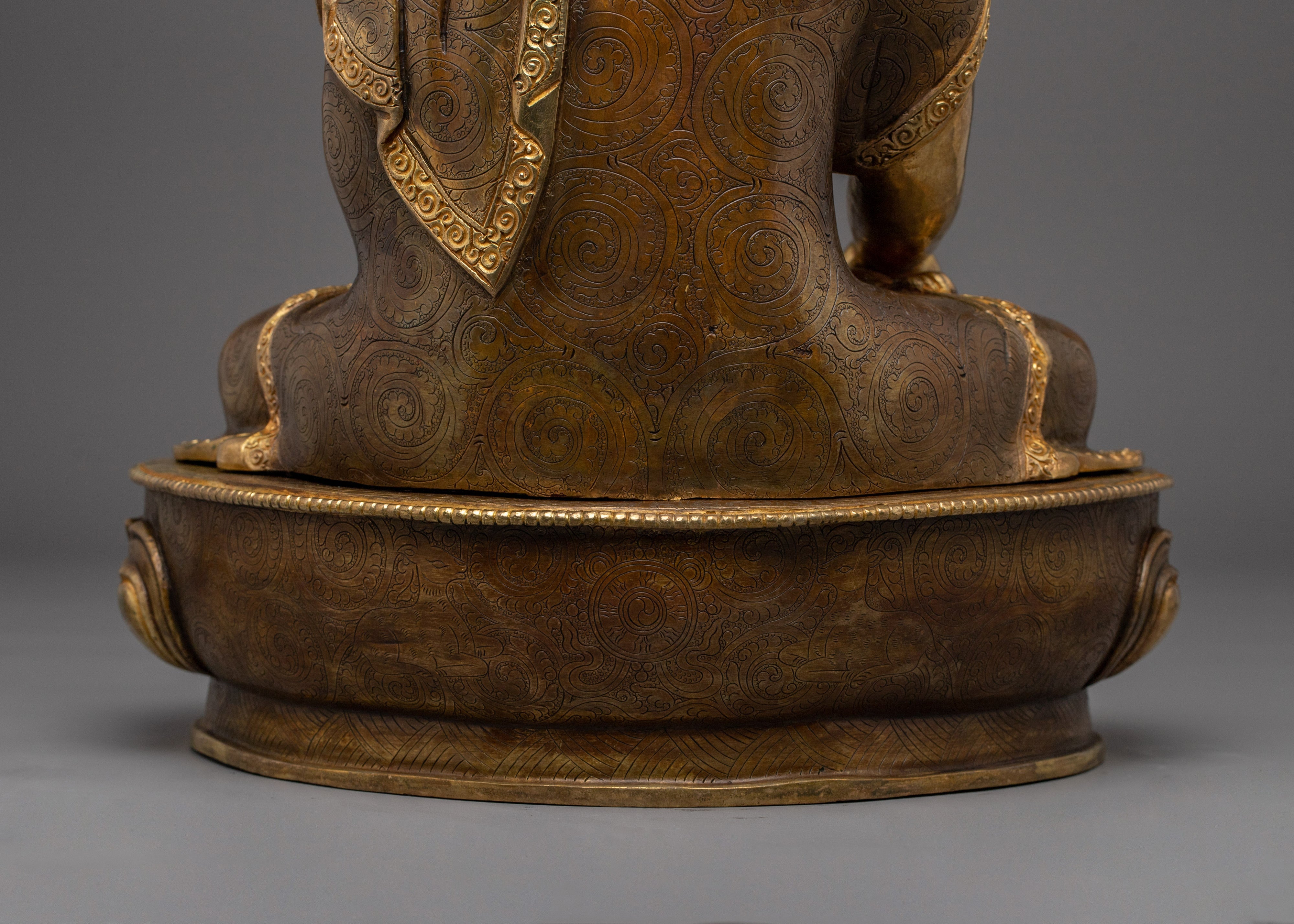 Shakyamuni Buddha Statue with Copper Body | A Symbol of Enlightenment and Tranquility
