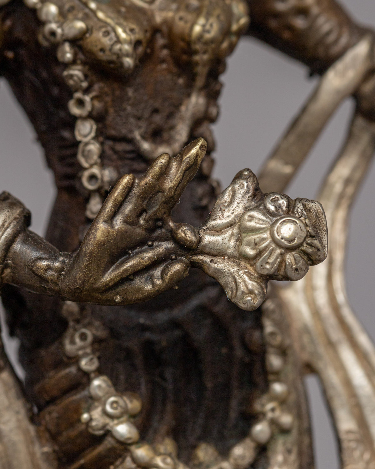 Silver-Plated Brass Radha Krishna Statue | Symbol of Love & Devotion