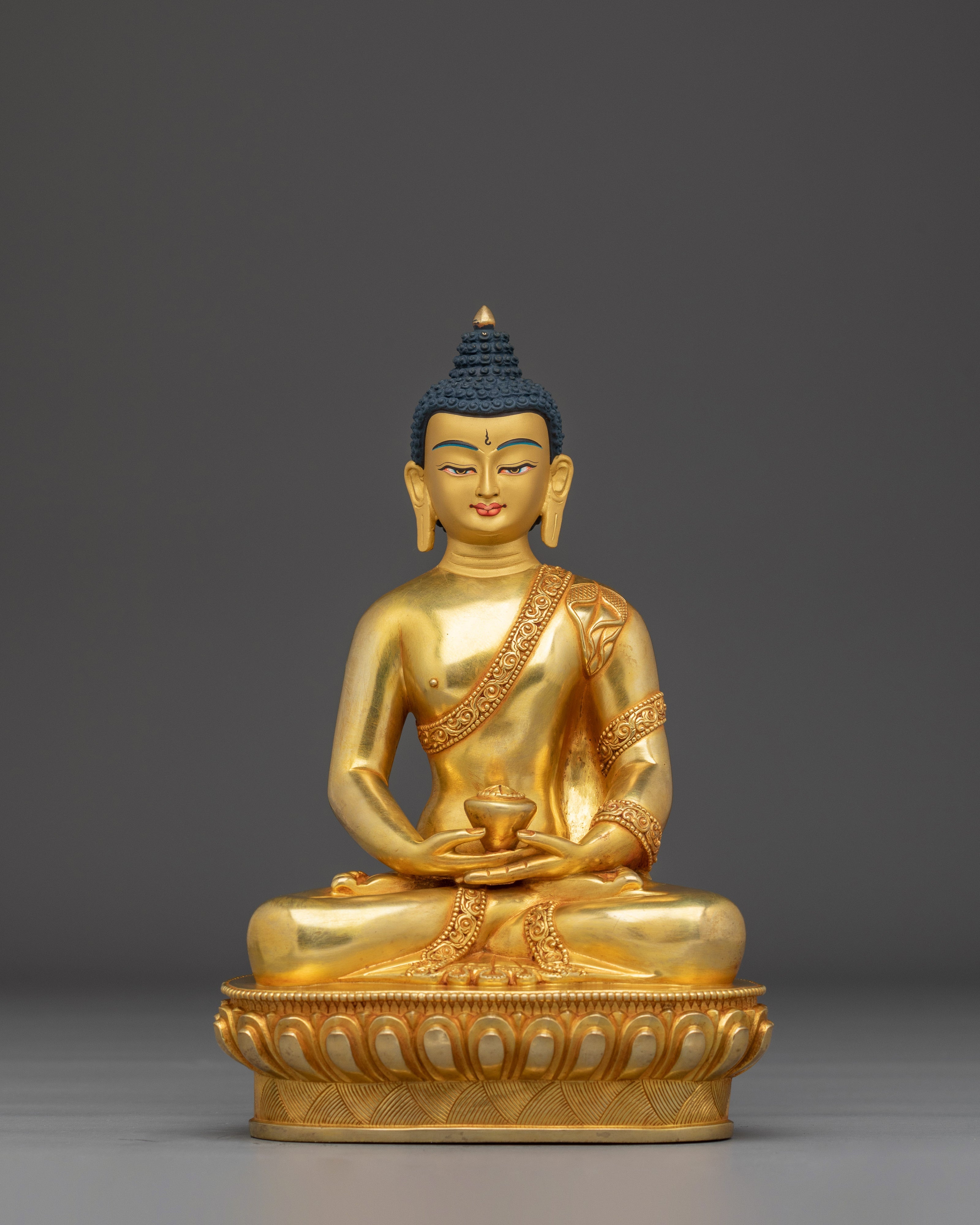 Handcrafted Amitabha Buddha Copper Figurine