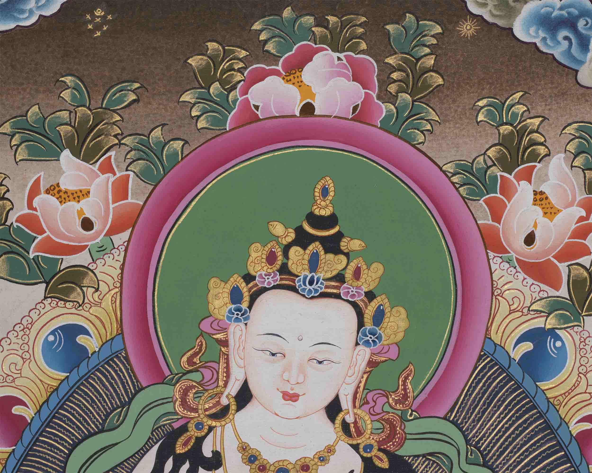 Vajrasattva Shakti Thangka | Hand-Painted Himalayan Art