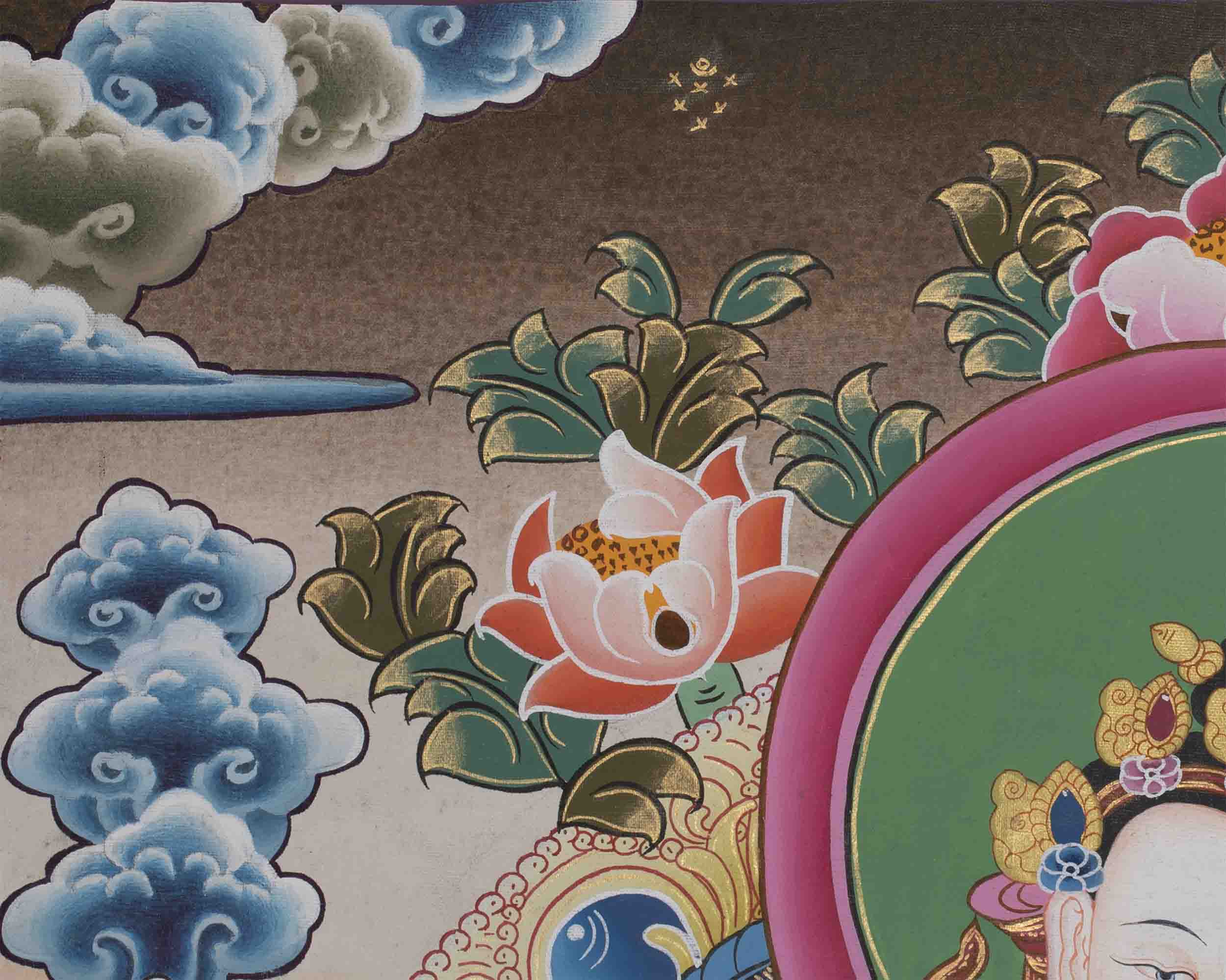 Vajrasattva Shakti Thangka | Hand-Painted Himalayan Art