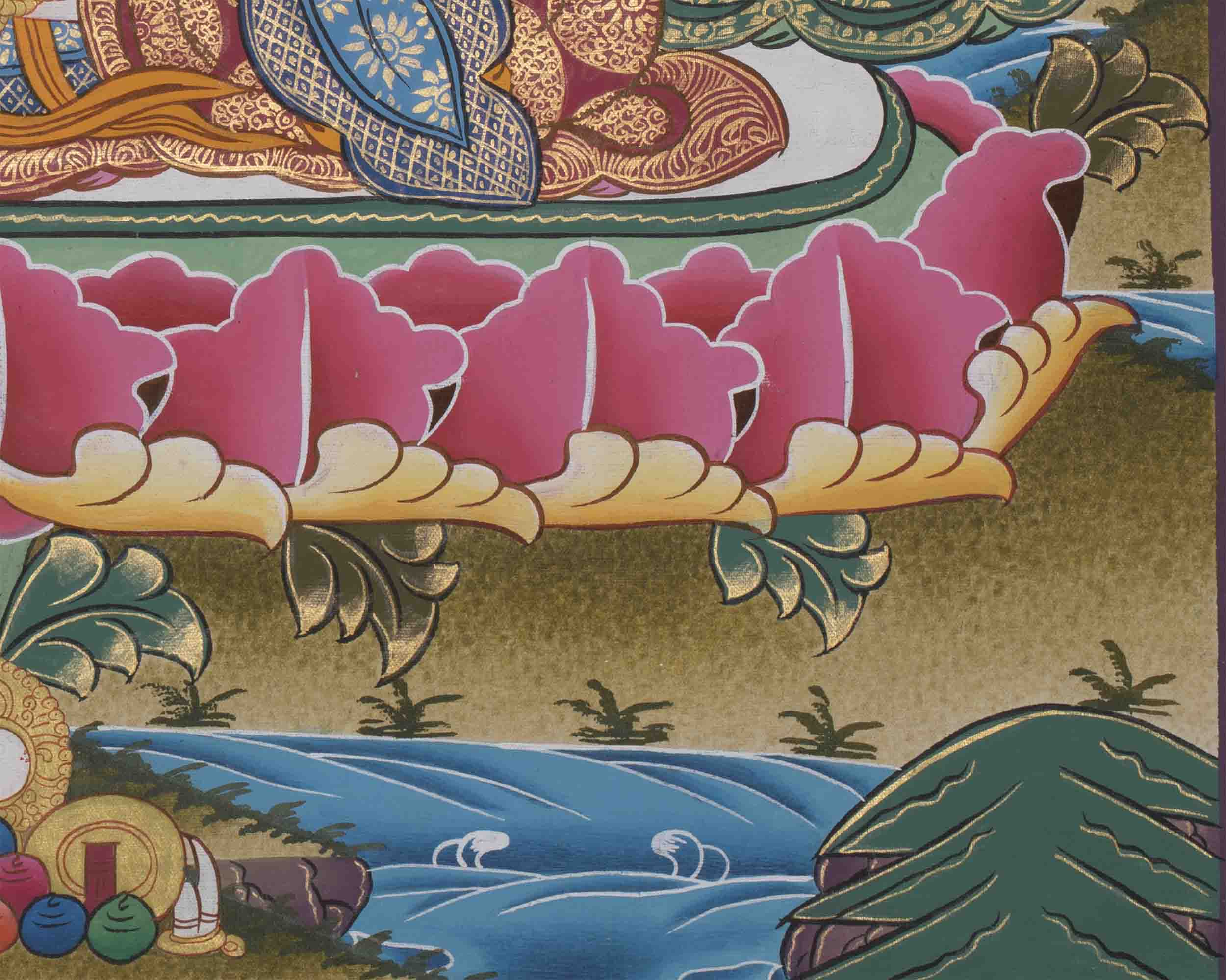 Vajrasattva Shakti Thangka | Hand-Painted Himalayan Art