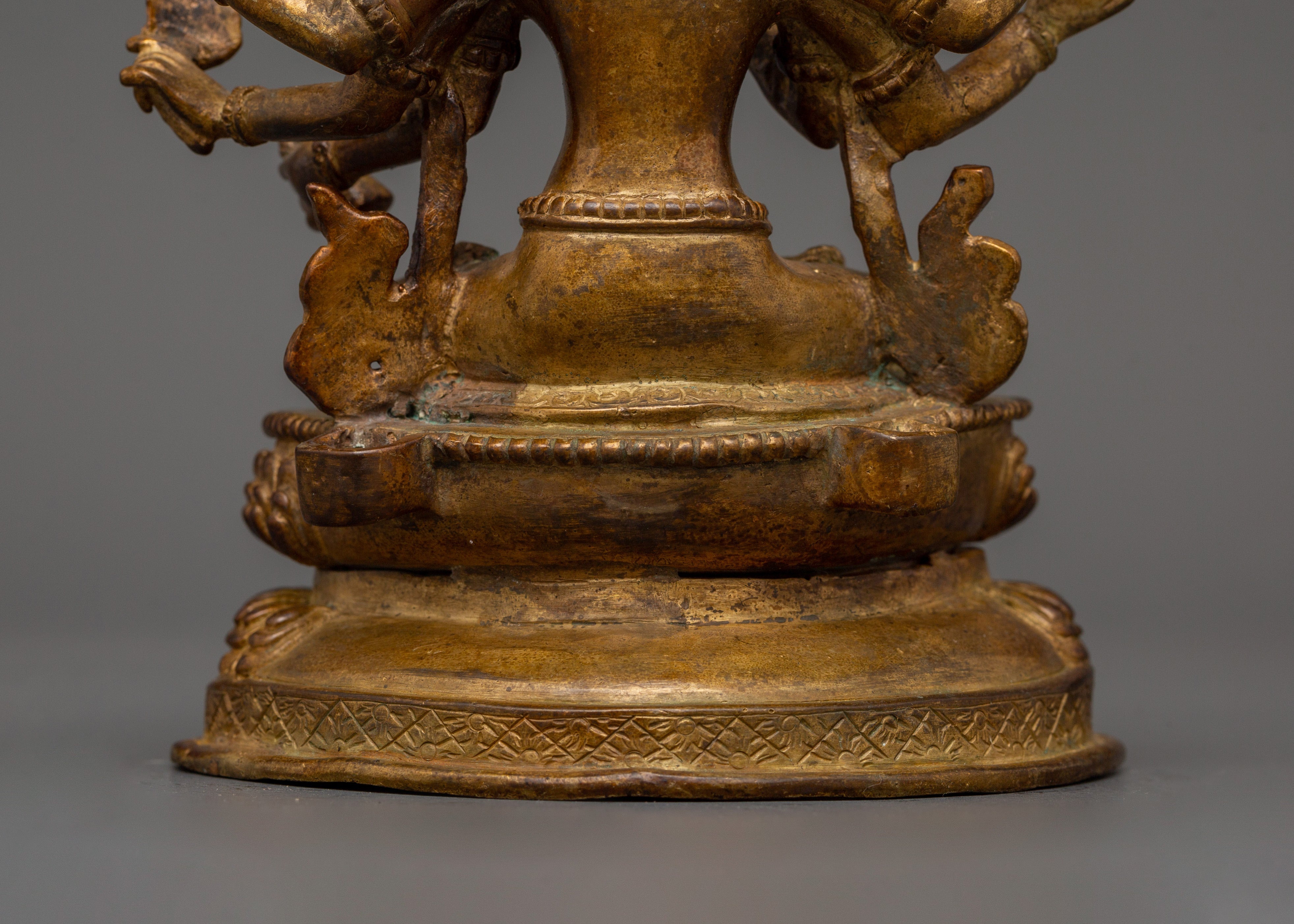 Maha Manjushri with Consort Statue | Antique Finish Craft