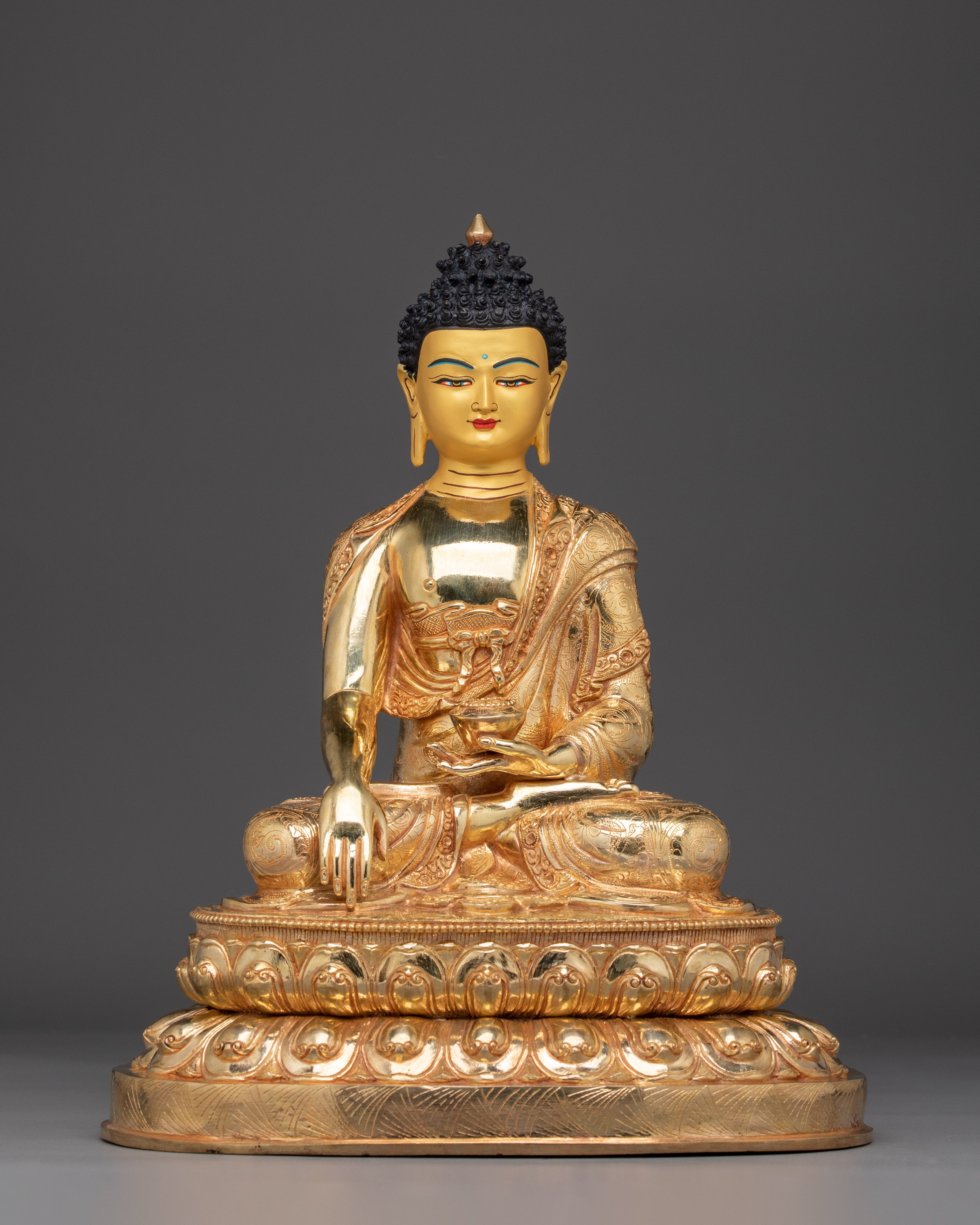 Sangay Shakyamuni The Enlightened One | Traditionally 24K Gold Gilded Statue