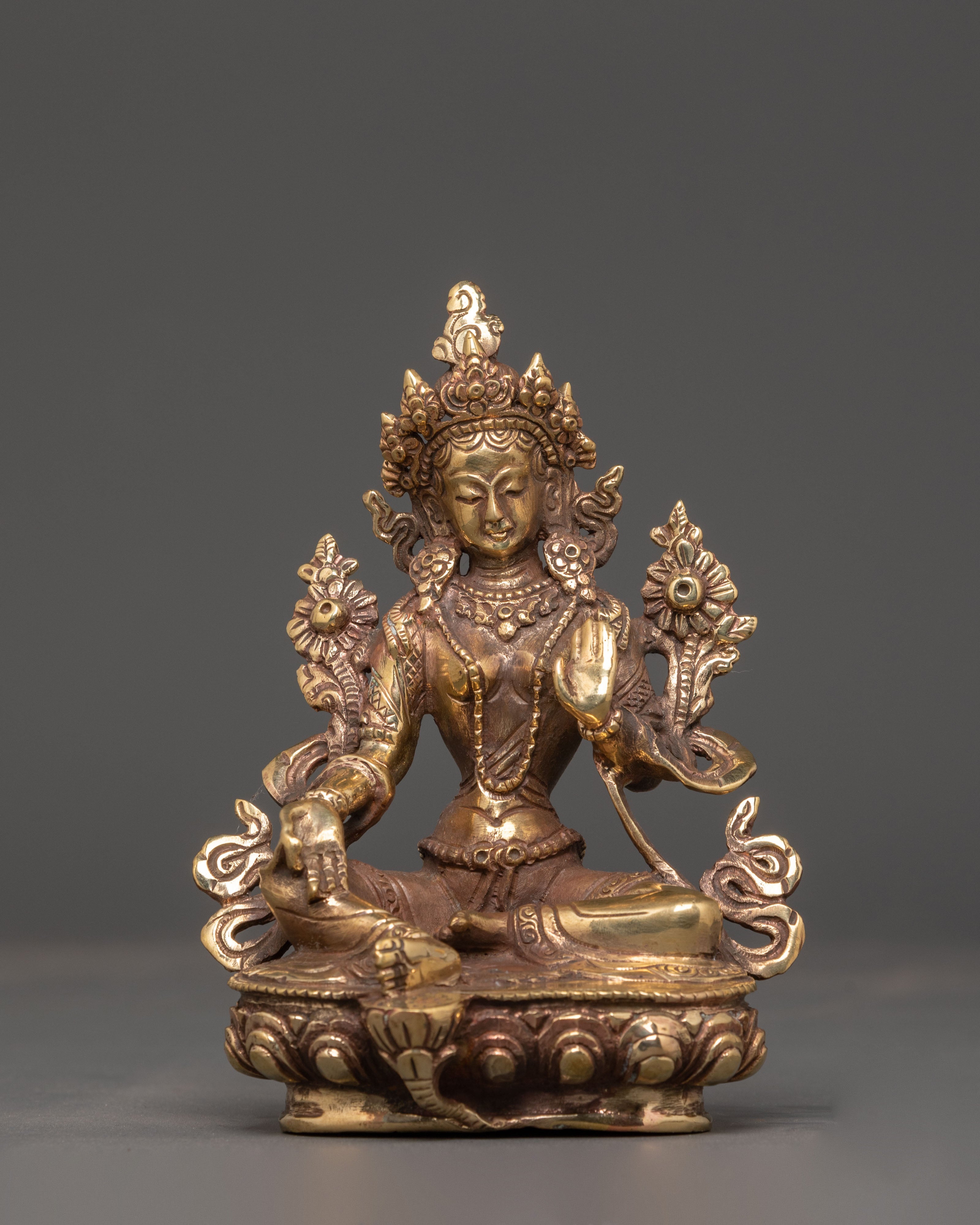 Green Tara Copper Statue