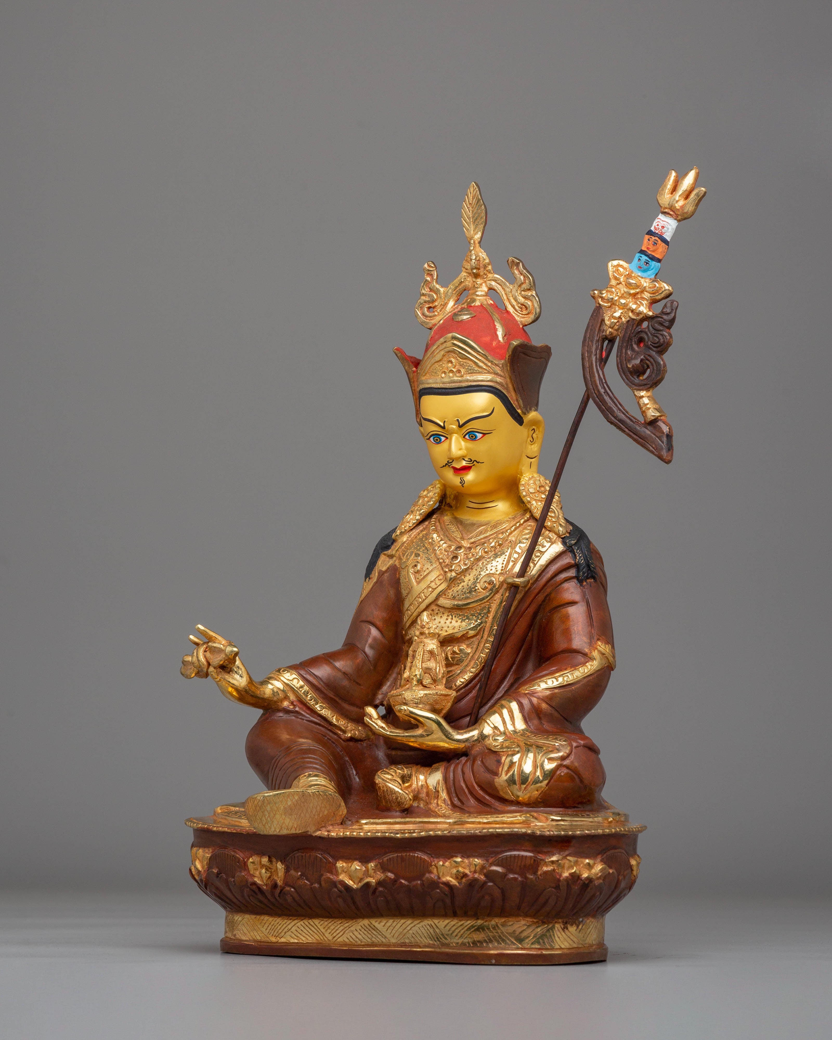 Handmade Golden Statue of Padmasambhava