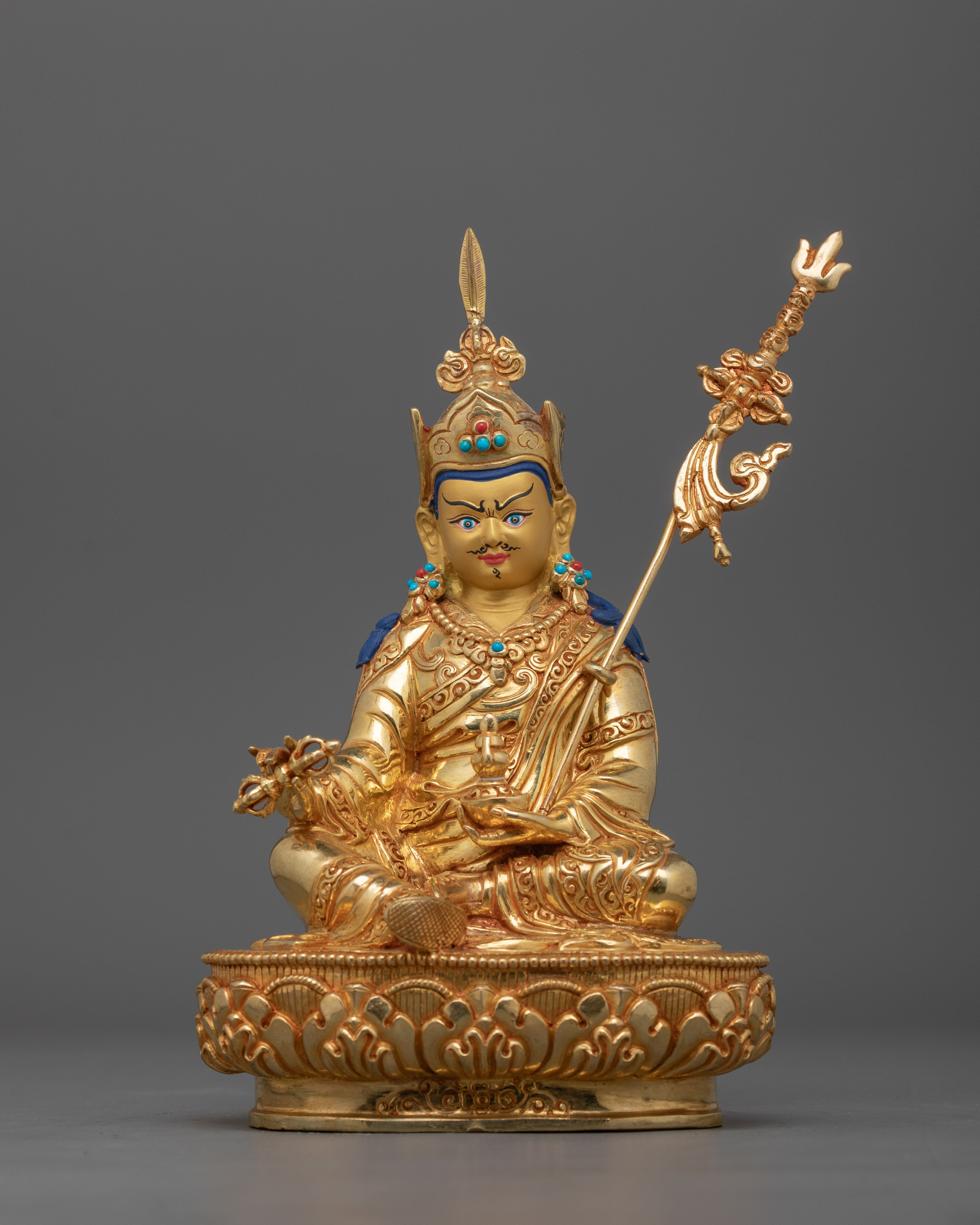 Hand-Carved Guru Rinpoche Statue