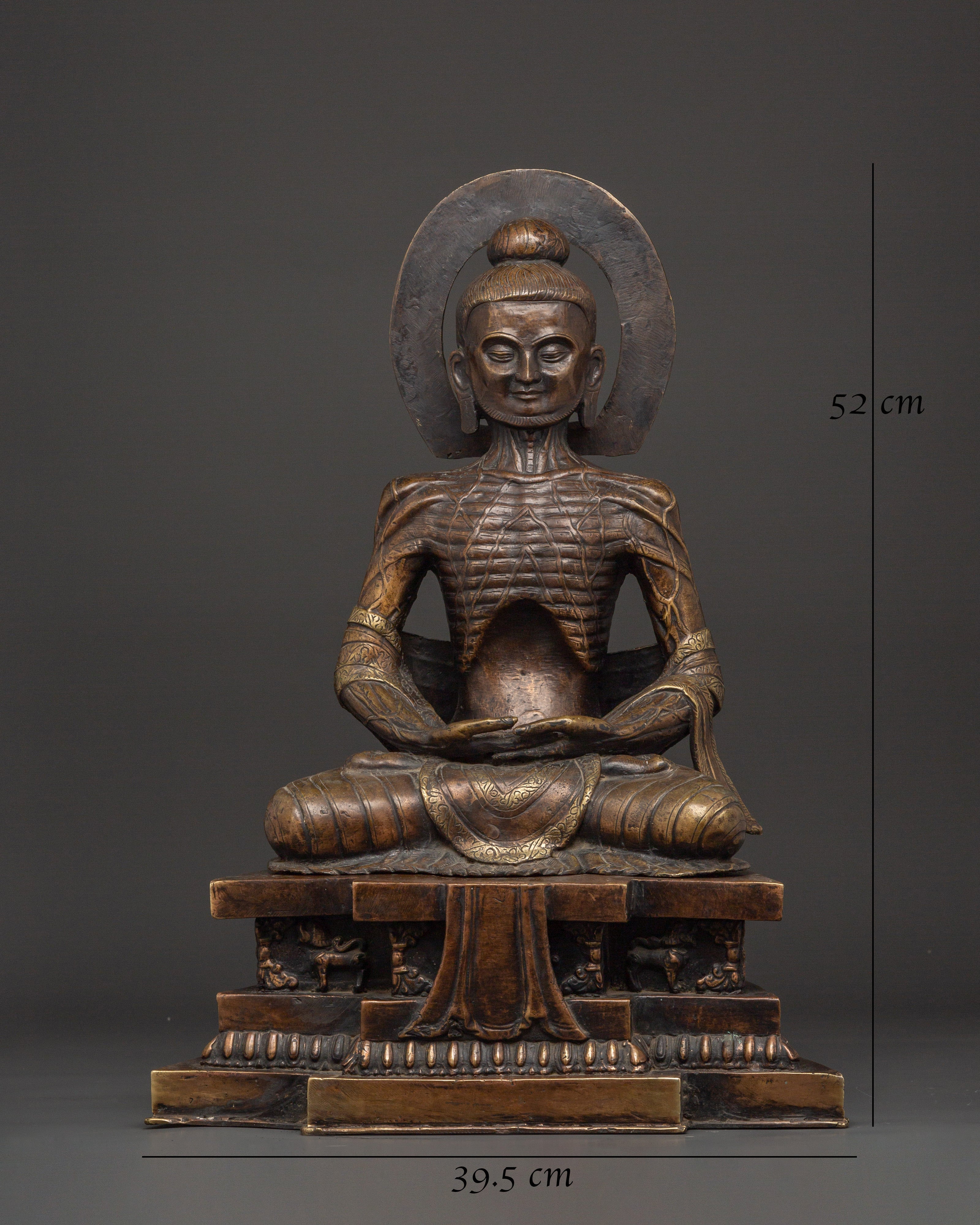 Oxidized Copper Fasting Buddha | For Enlightenment and Spiritual Awakening