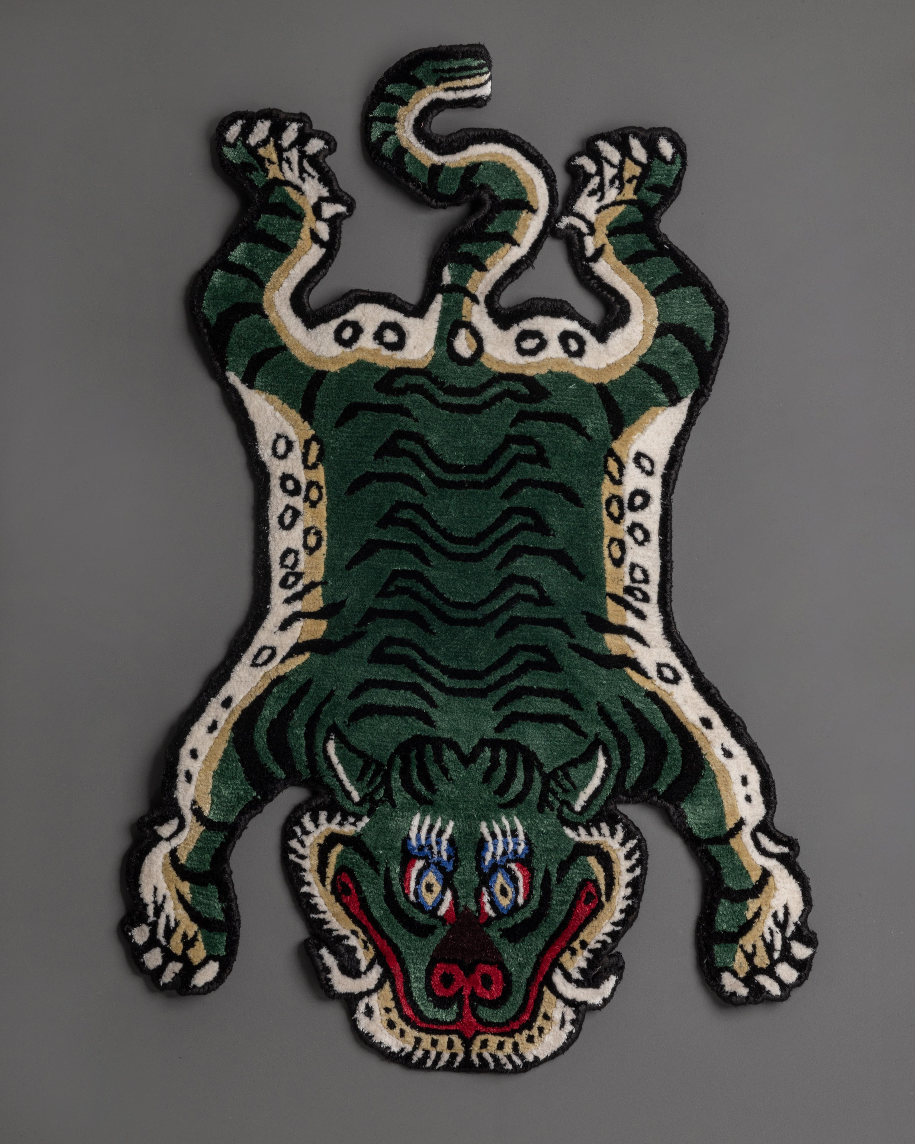 green-and-black-hand-knotted-tiger-rug