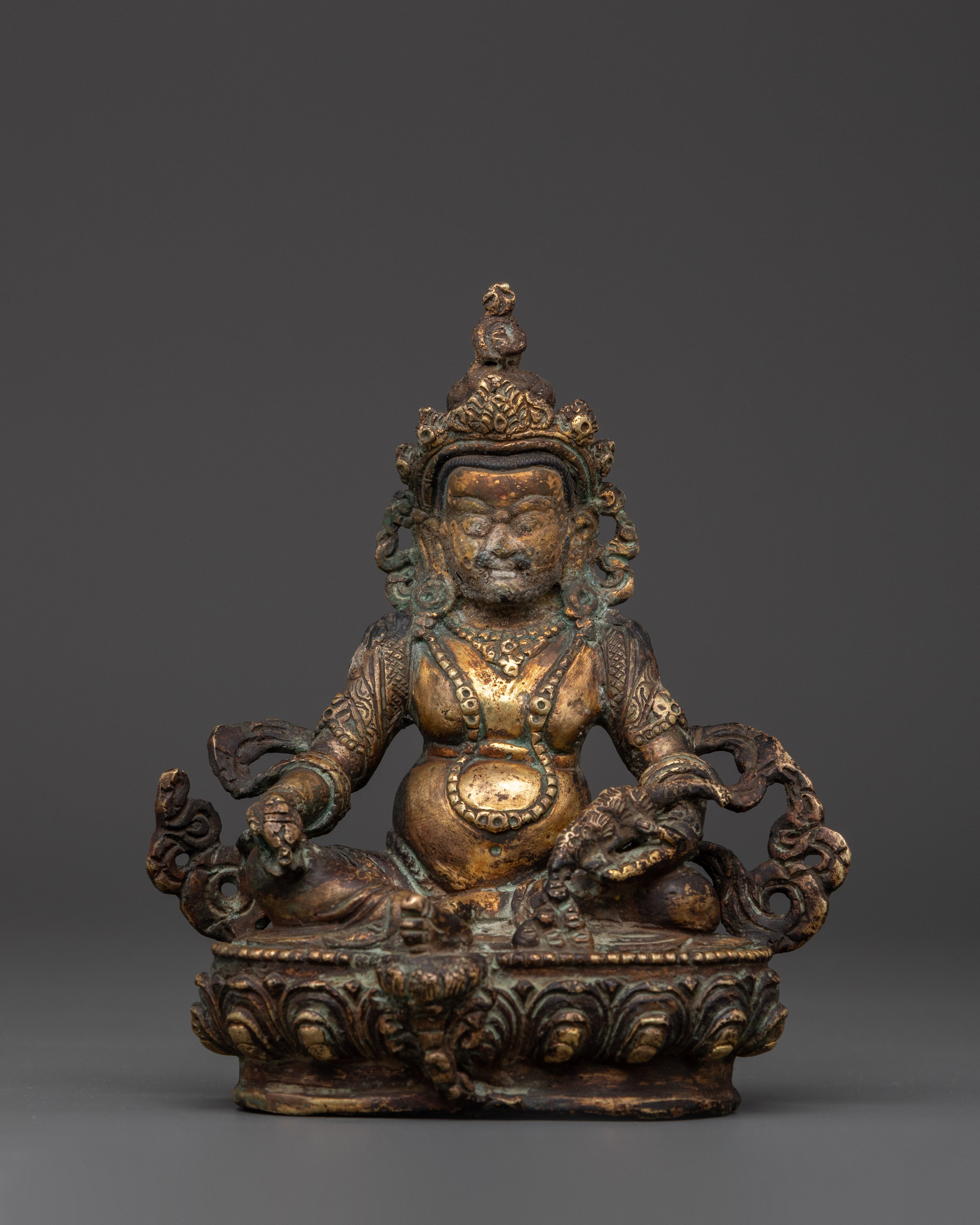 Copper Dzambala Statue