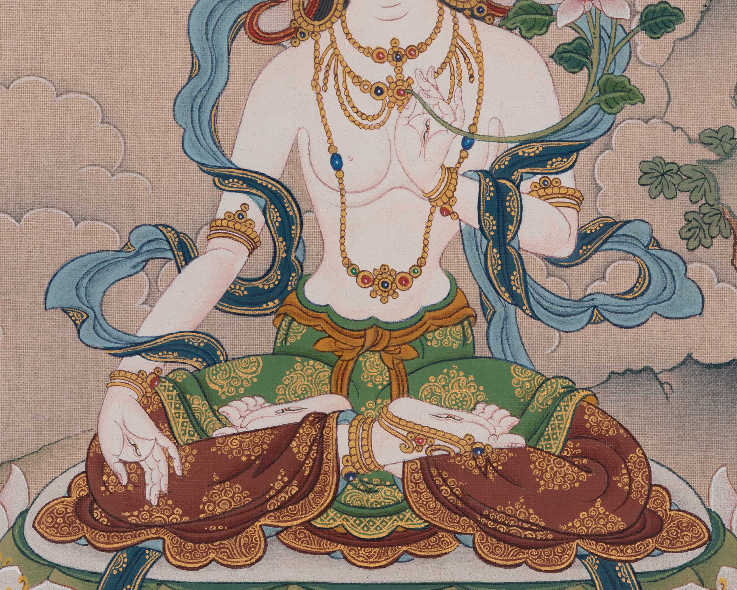 Healing Deity Sita Tara Artwork | Mother of Compassion | White Tara
