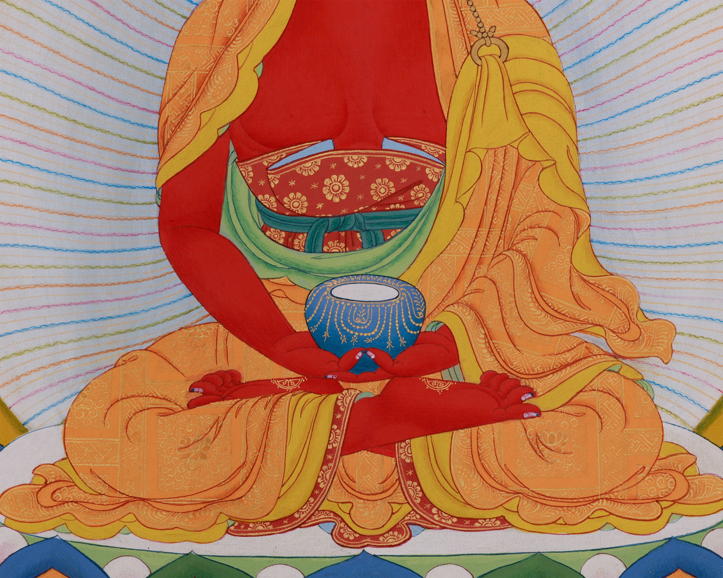 Grand Mahayana Pure Land Painting | Sacred Realm of Amitabha Buddha