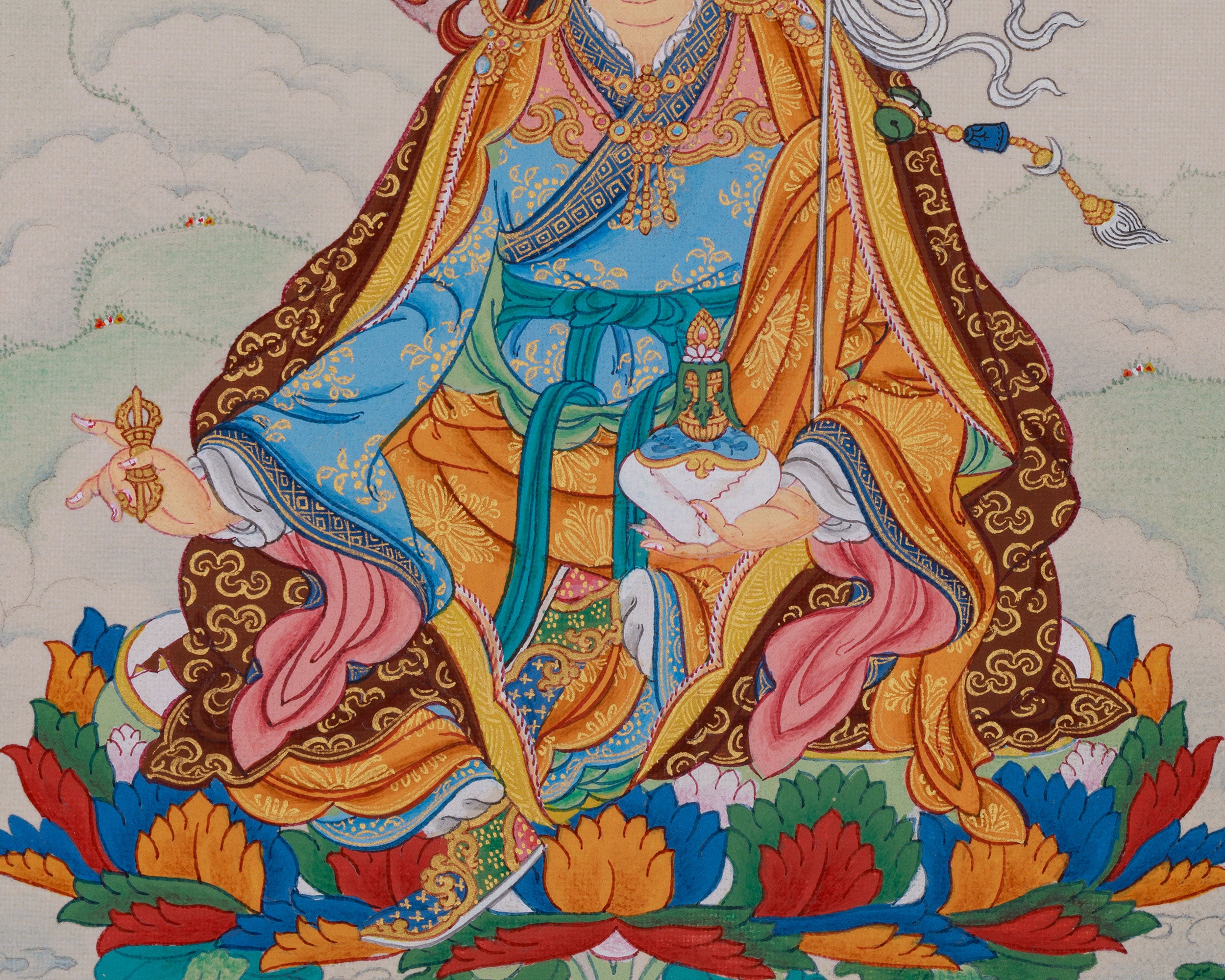 Thangka Padmasambhava | Hand-Painted Tibetan Guru Art
