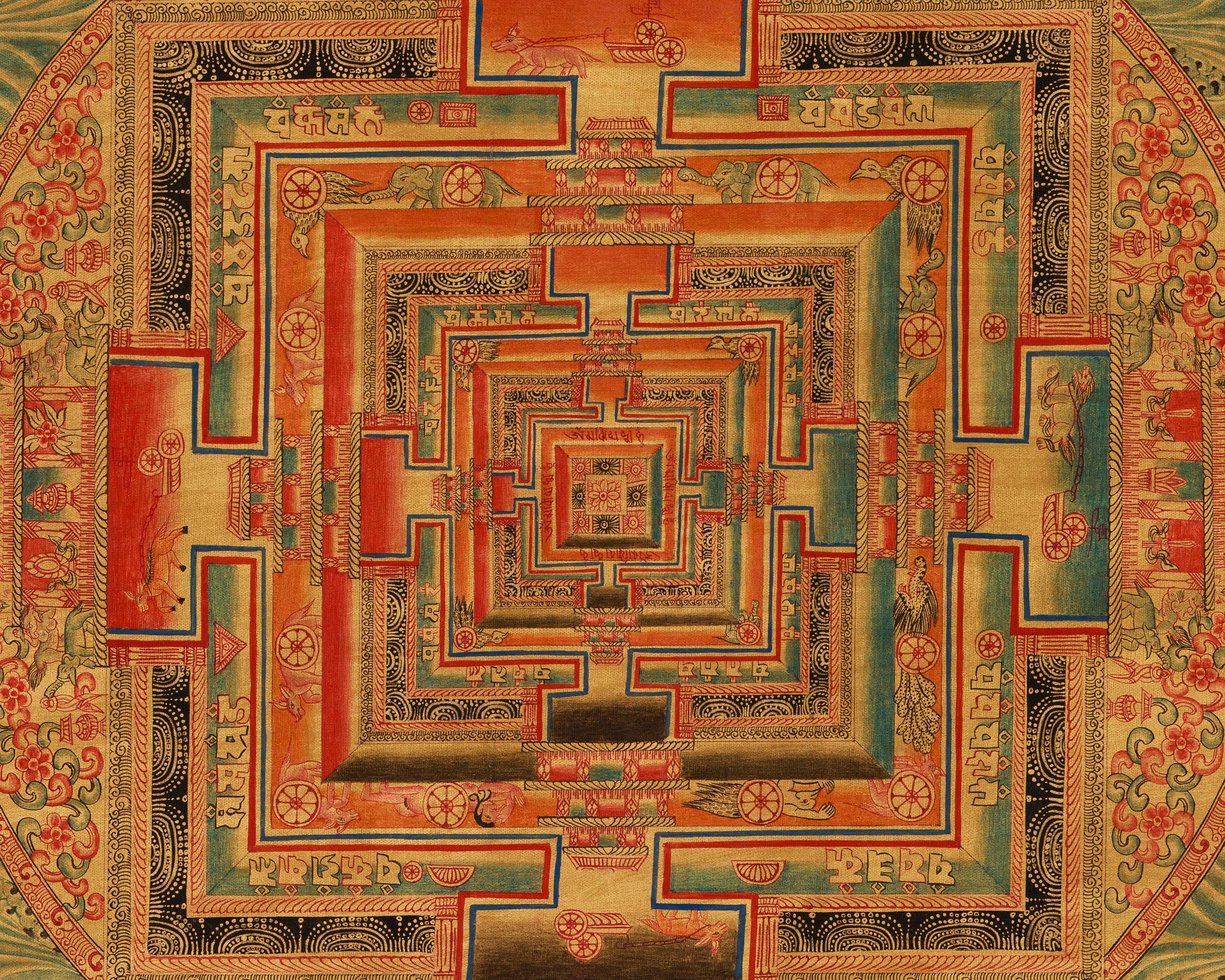 Buddhist Kalachakra Mandala Artwork | The Wheel of Time