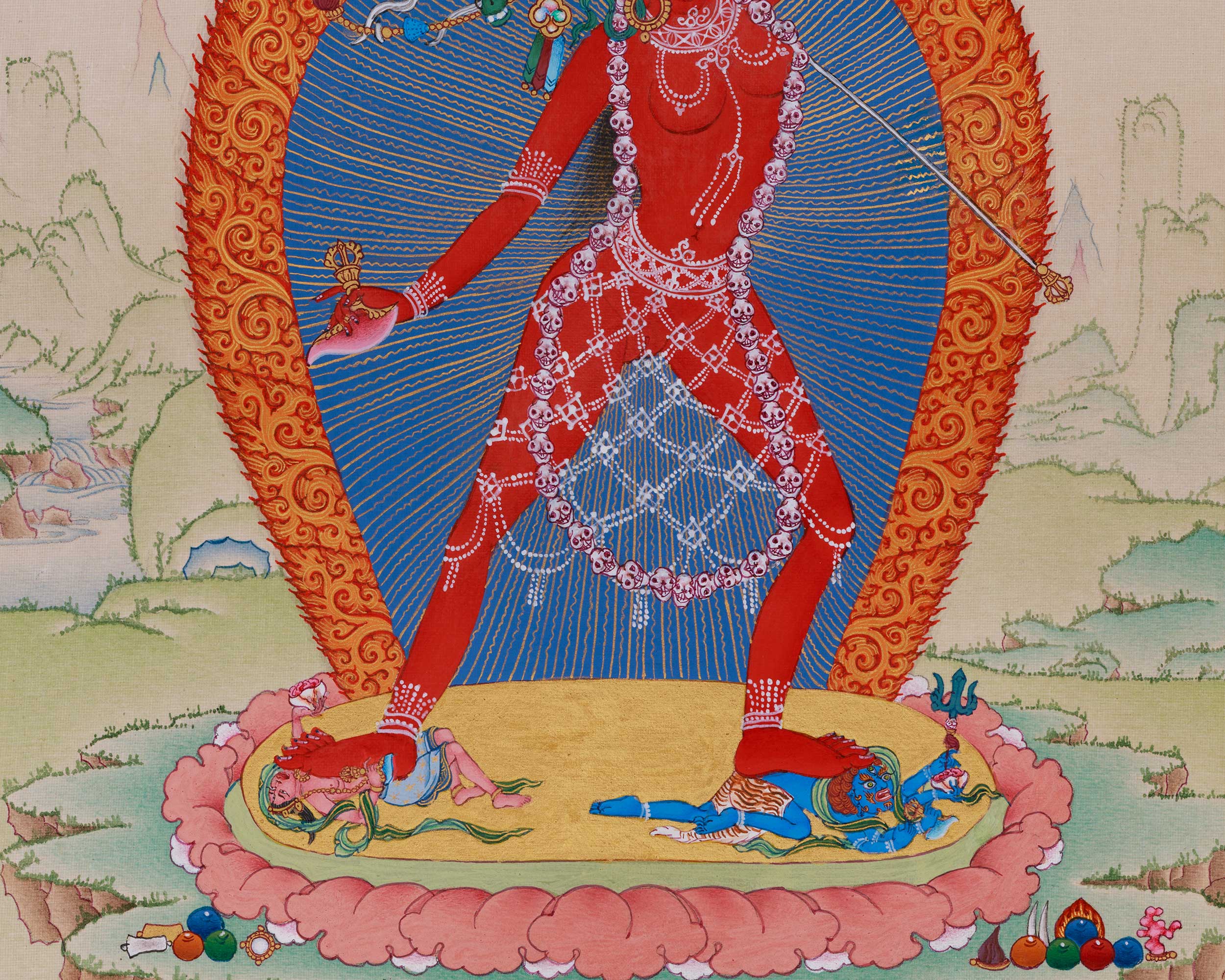 Tibetan Vajrayogini Painting | Tantric Goddess of Wisdom and Power