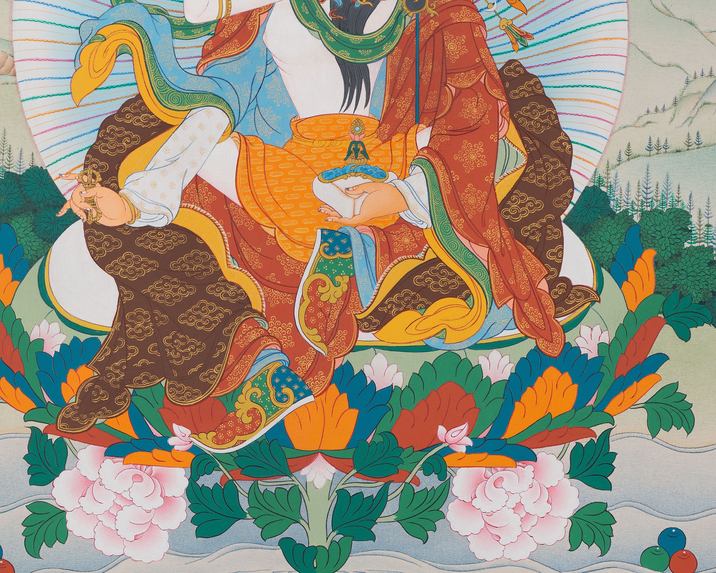 Guru Rinpoche with Consort, Yeshe Tsogyal | Union of Wisdom and Compassion