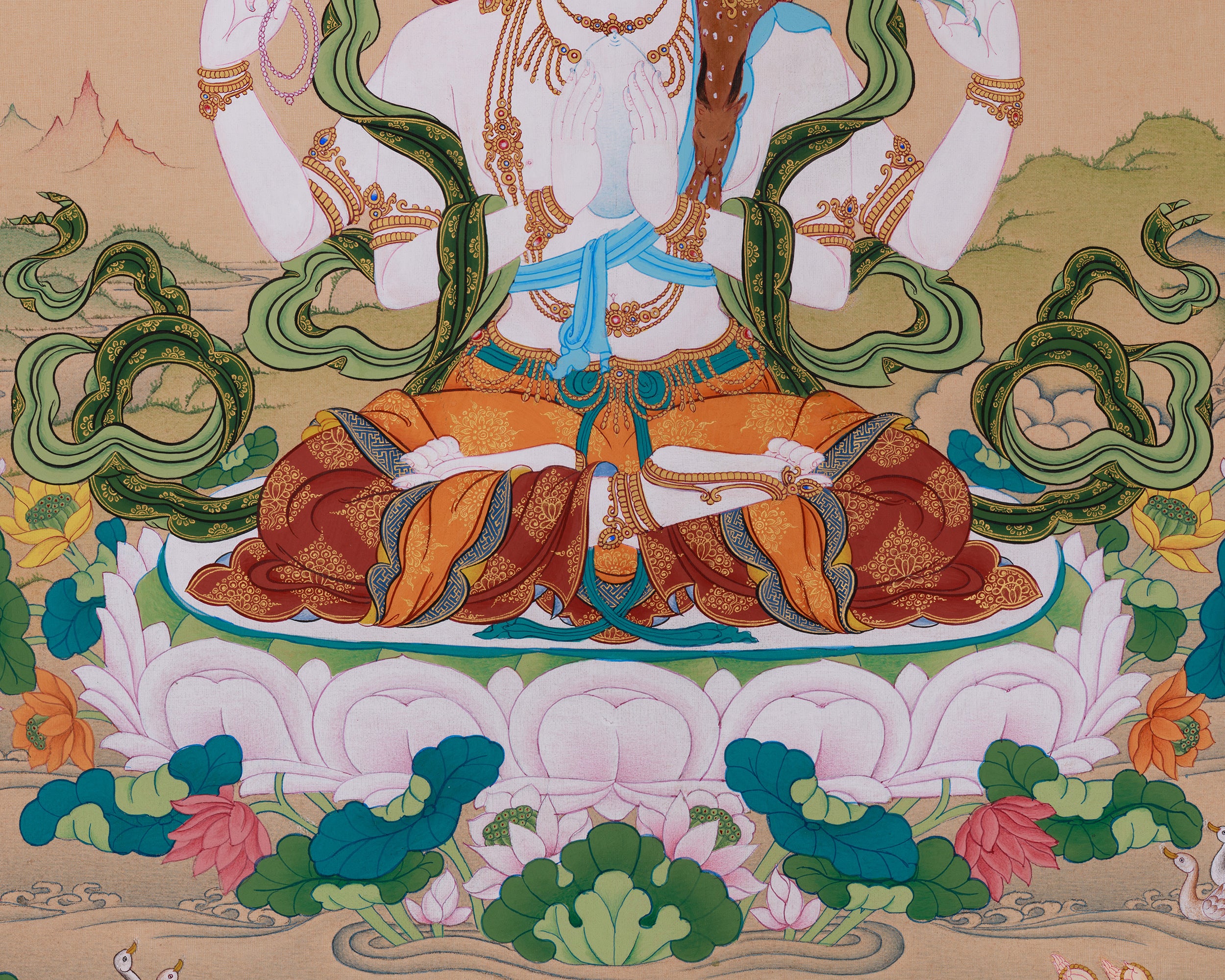 The Compassionate Bodhisattva, Chenrezig | Tibetan Art of Mercy and Love