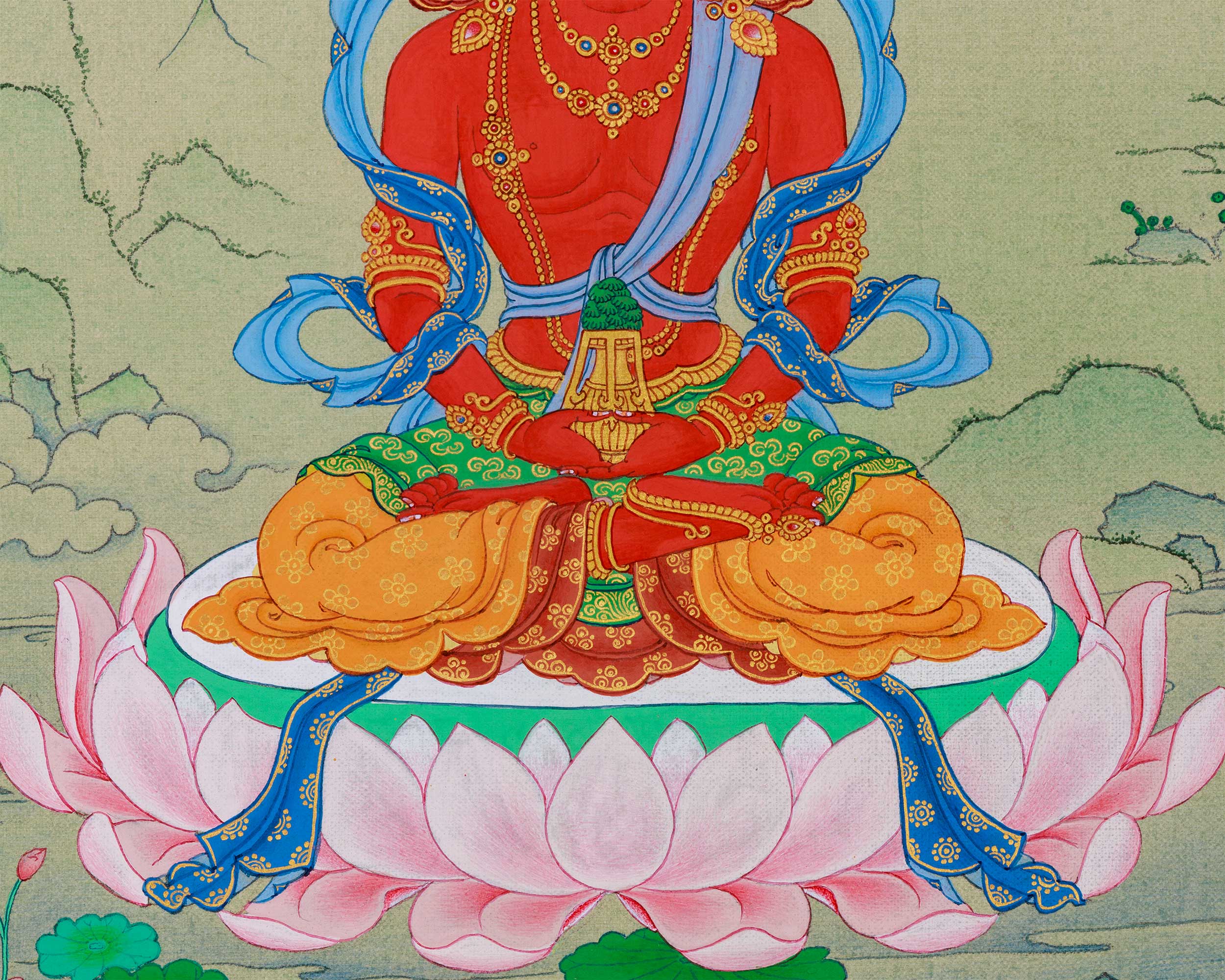 Exceptionally Serene Amitayus Thangka