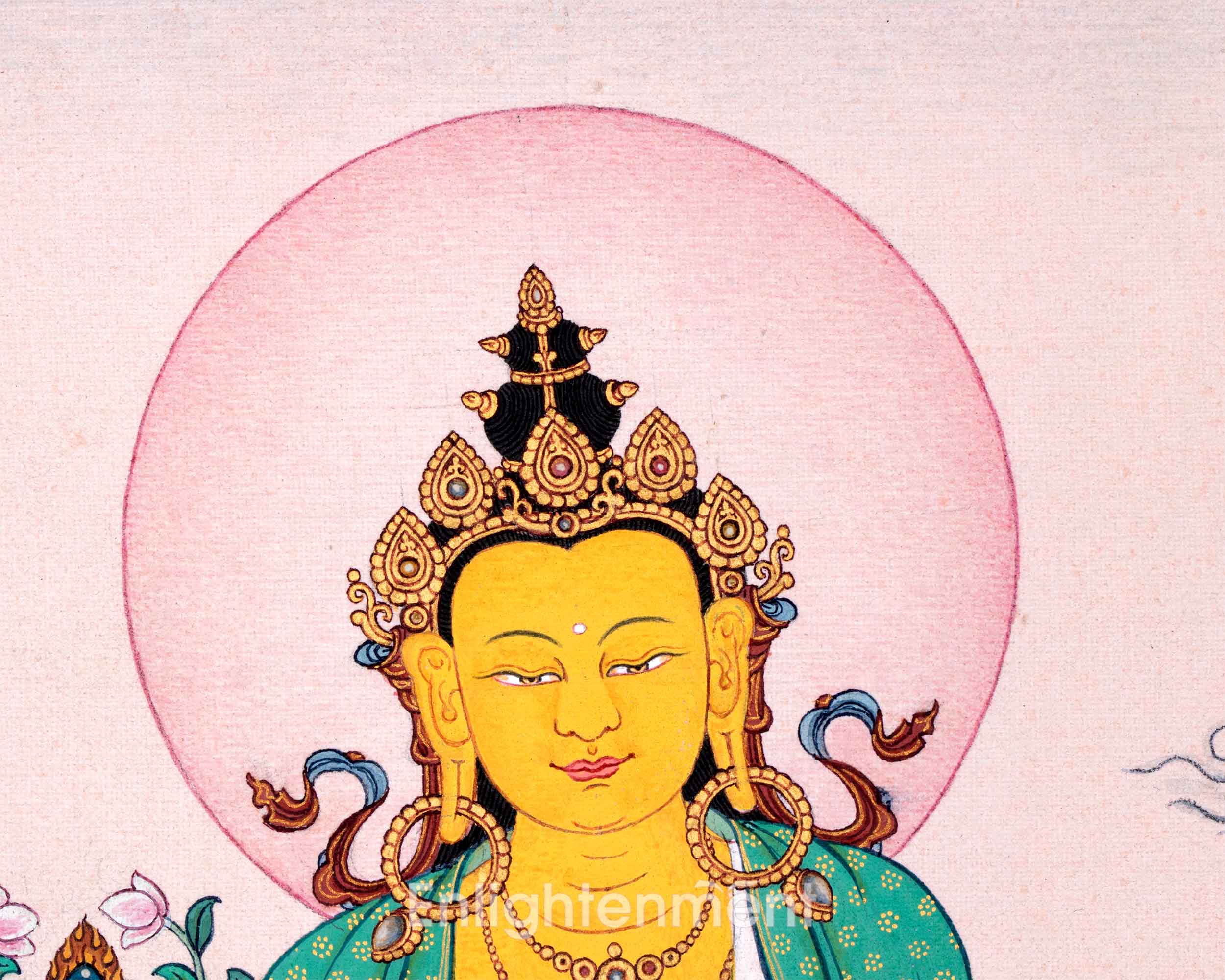 kshitigarbha: Bodhisattva of Earth Thangka