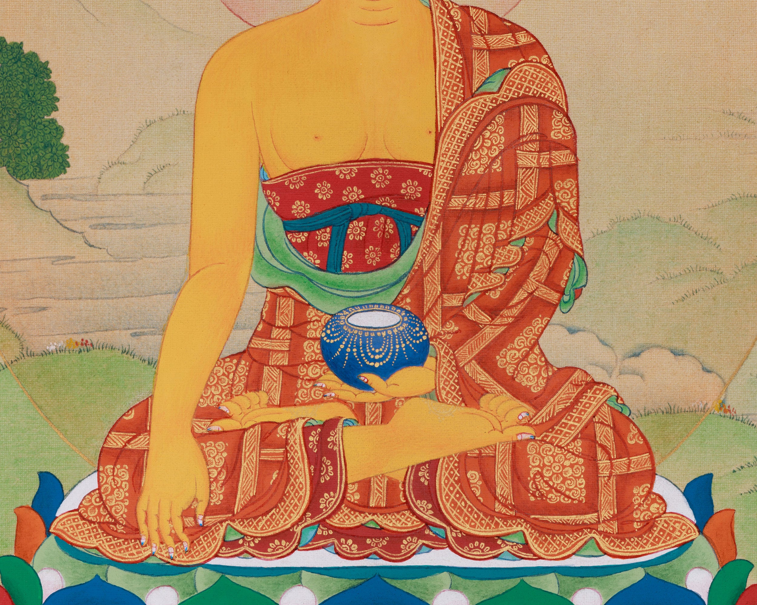 Tibetan Gautama Buddha Painting | Buddha of Enlightenment
