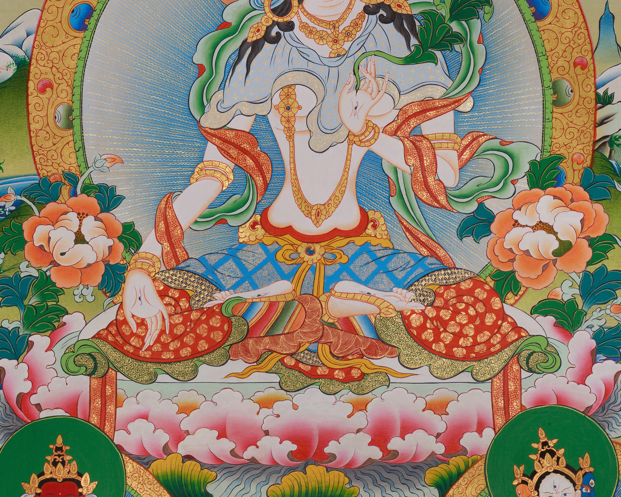 Sacred Thangka of White Tara | Revered Female Buddha In Vajrayana Buddhism