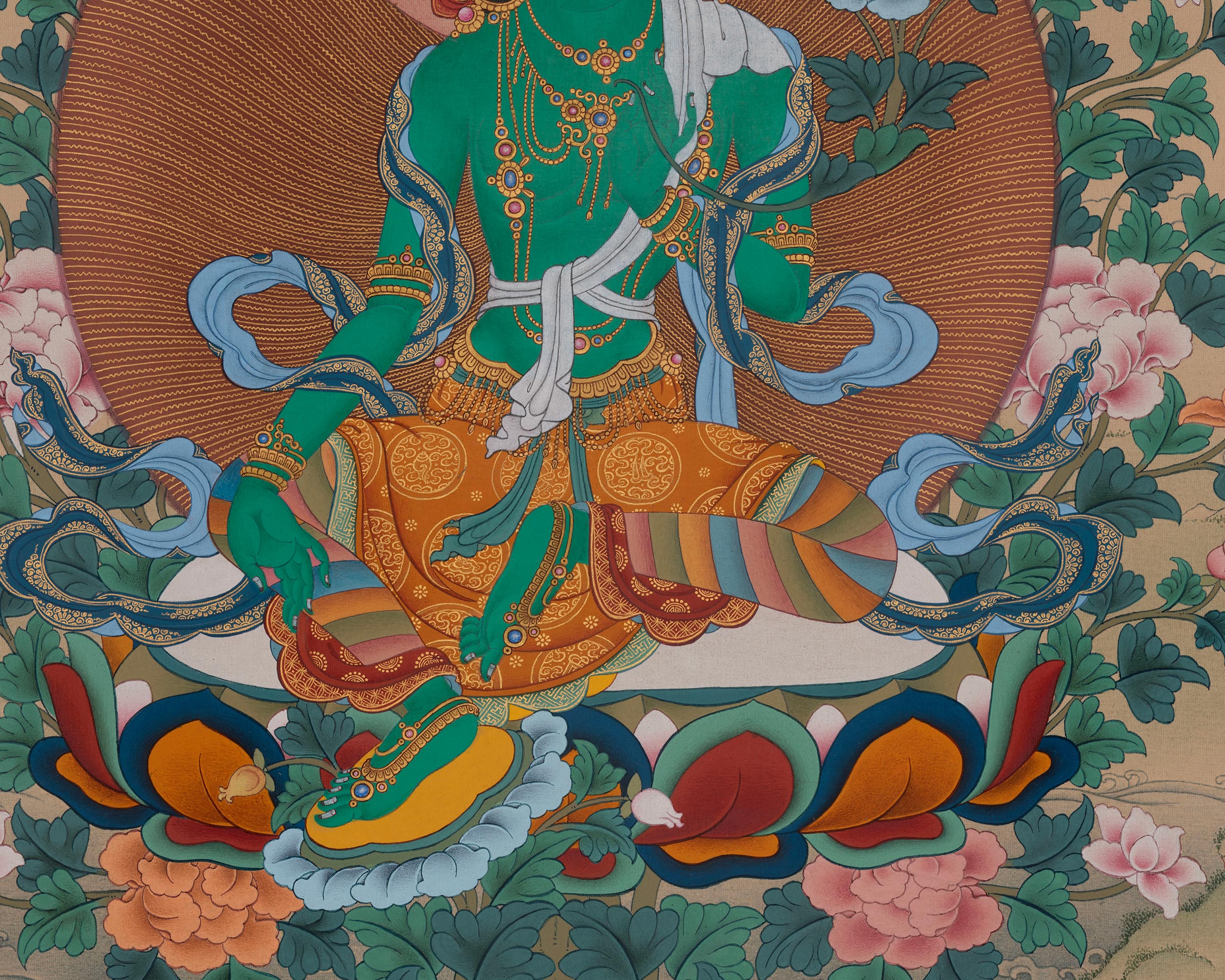 21 Tara Sacred Thangka | Himalayan Compassion Art | Spiritual Gift