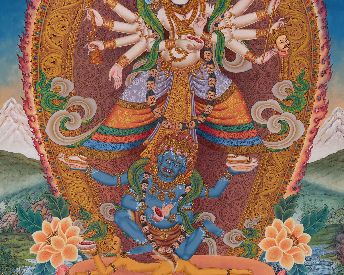 Siddhi Lakshmi Thangka | Powerful Protective Deity of Newar Tradition