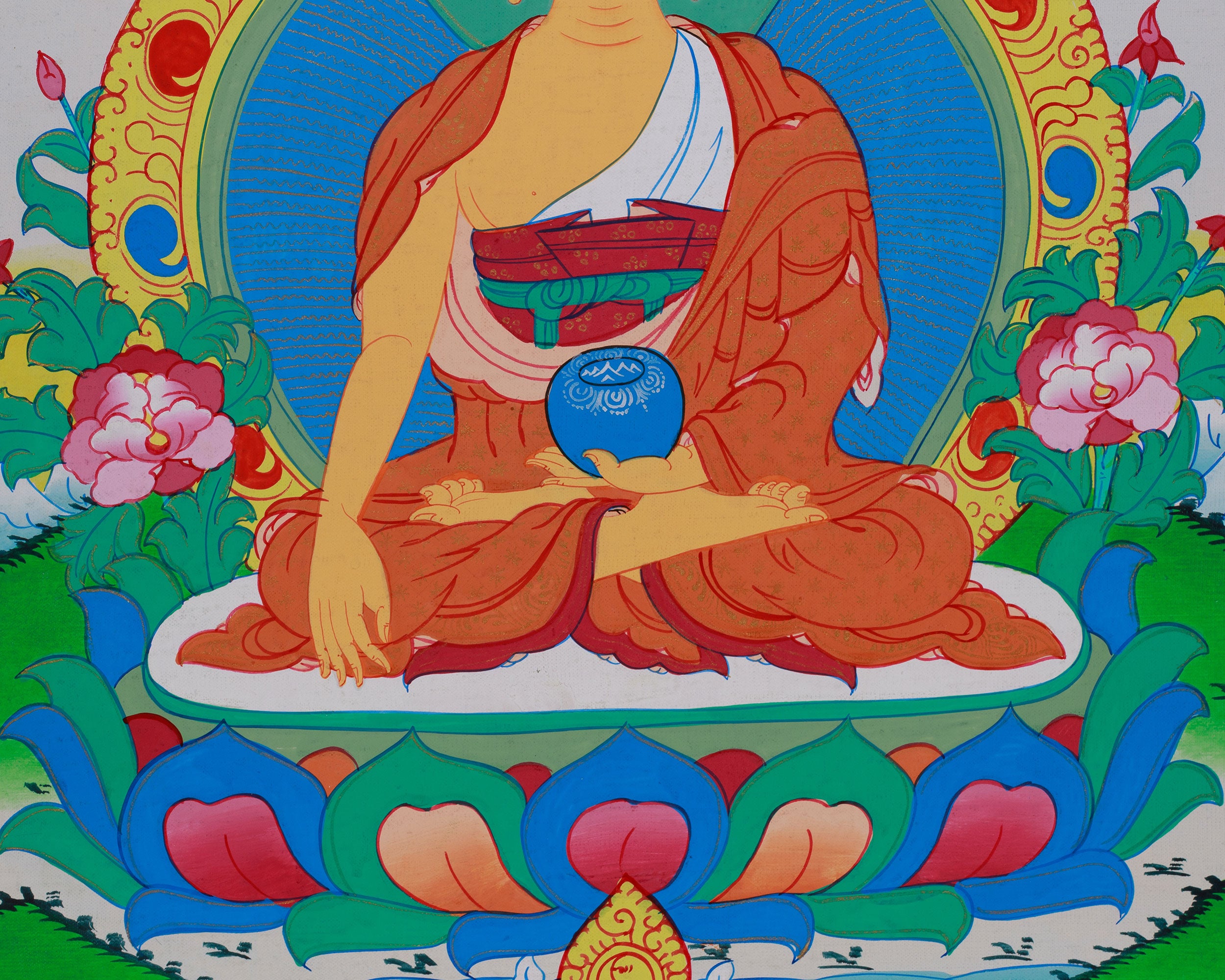 Enlightened Buddha Thangka | Authentic Depiction of Shakyamuni Buddha