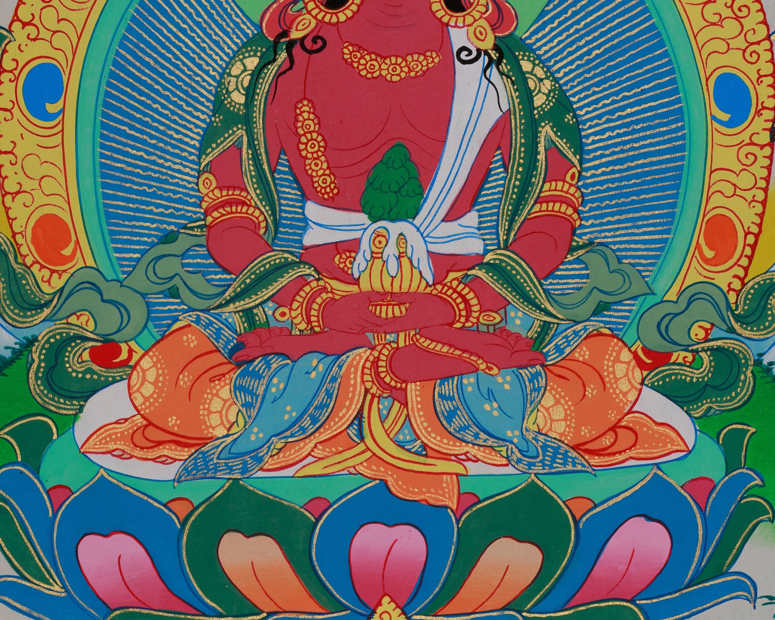 Longevity Buddha, Amitayus | Thangka for Healing and Long Life