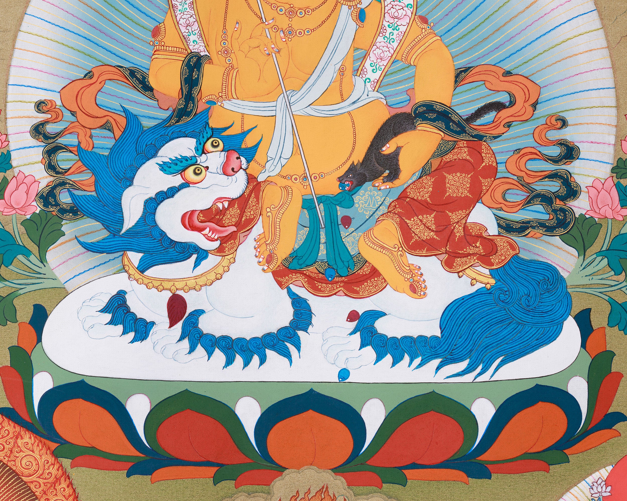 Namtoshe with Five Jambhalas | Buddhist Wealth Deities