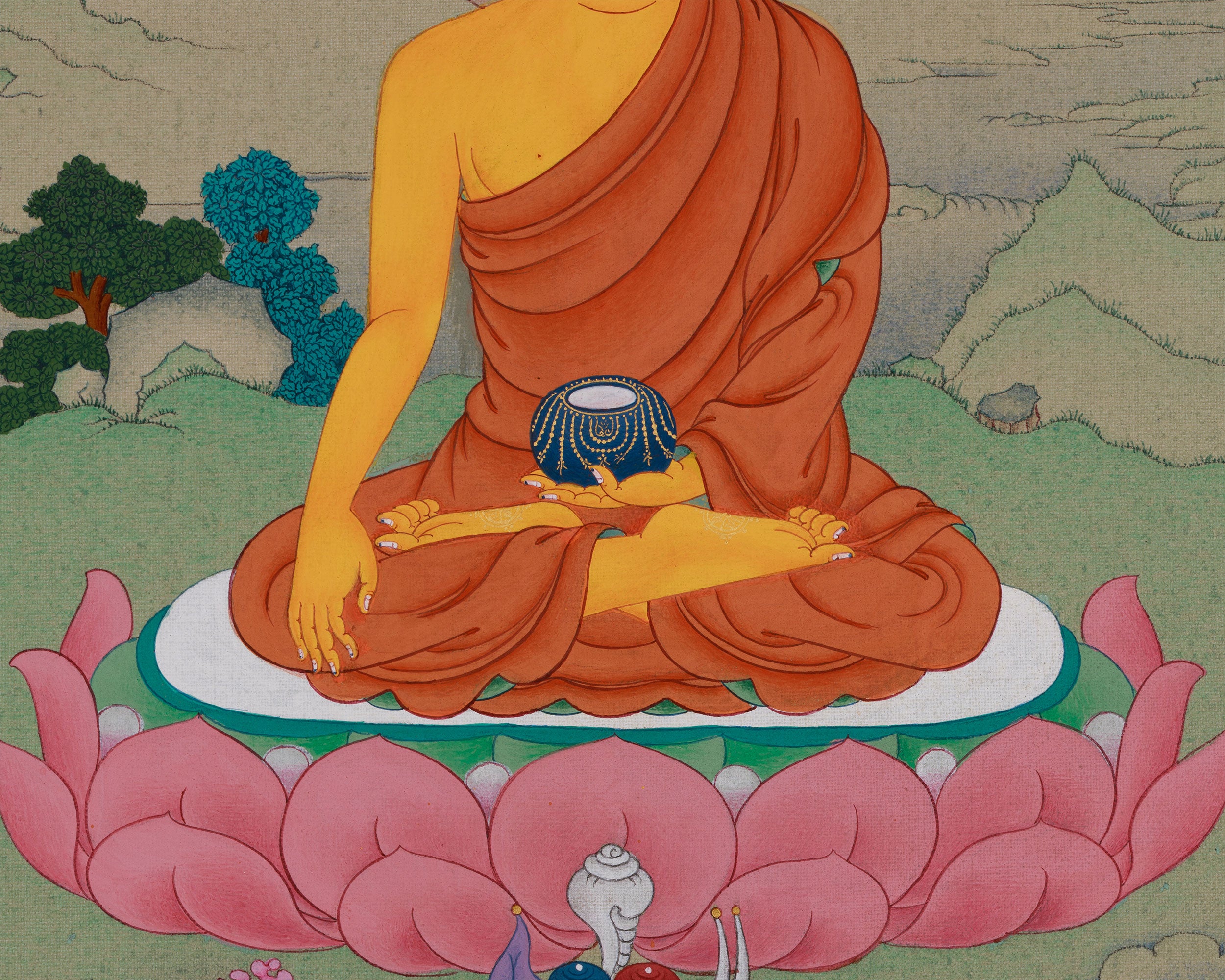 Dharma Teacher Shakyamuni Buddha Painting | Embodiment of Enlightenment