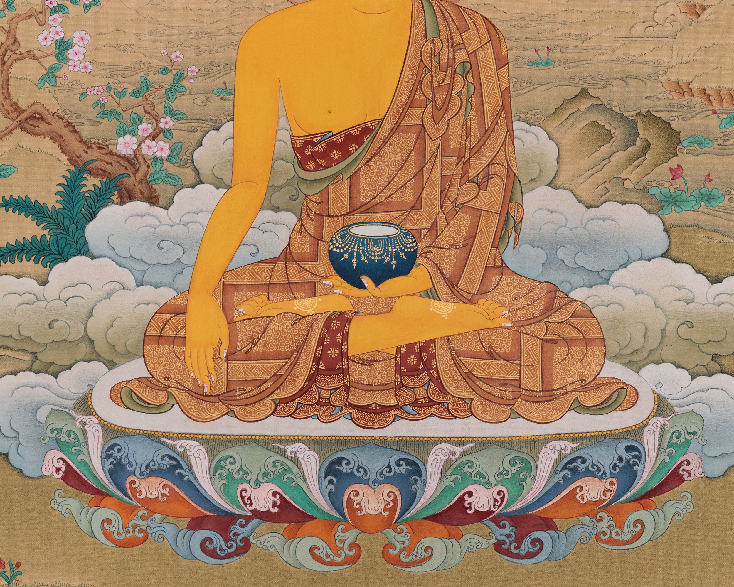 Dharma Teacher Thangka of Shakyamuni | Enlightened Buddha of Wisdom