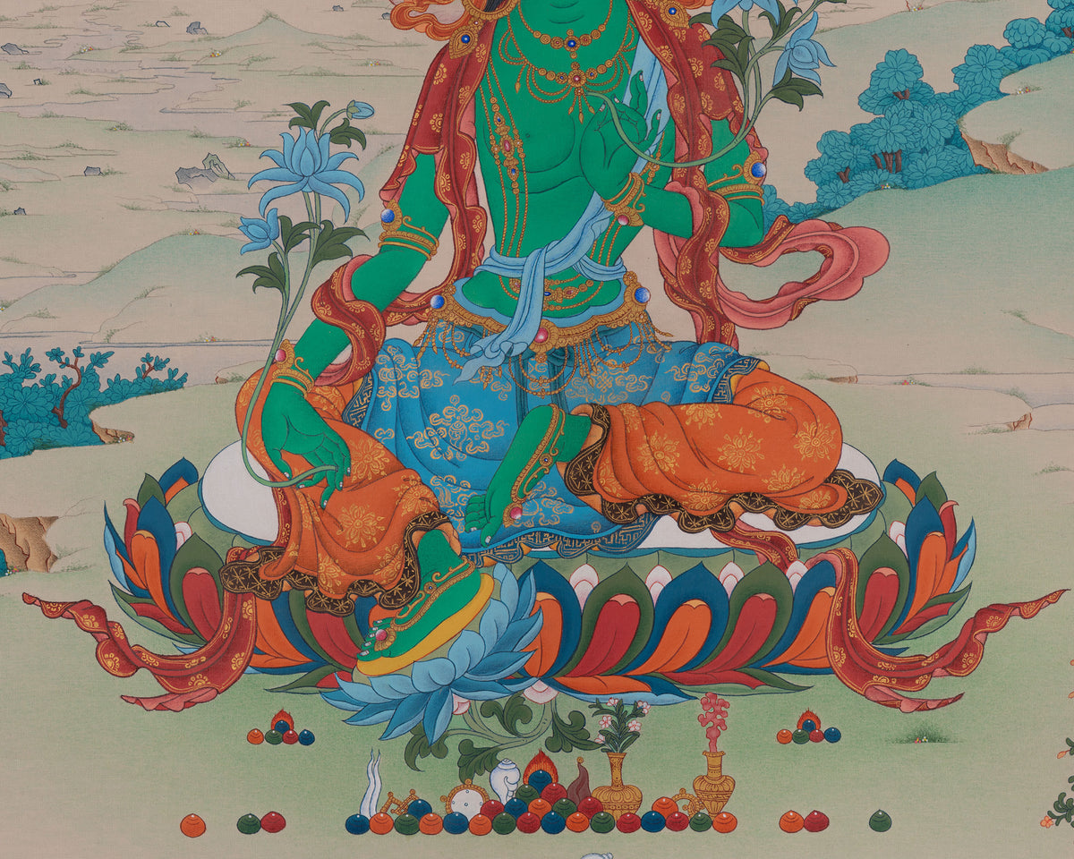 Green Tara Bodhisattva of Action | Compassion And Protection Deity