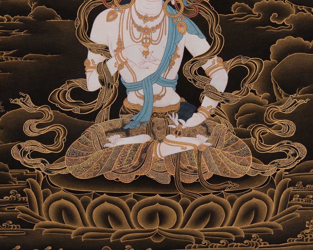 Hand-Painted Vajrasattva Art | The Buddha of Purification | Dorje Sempa