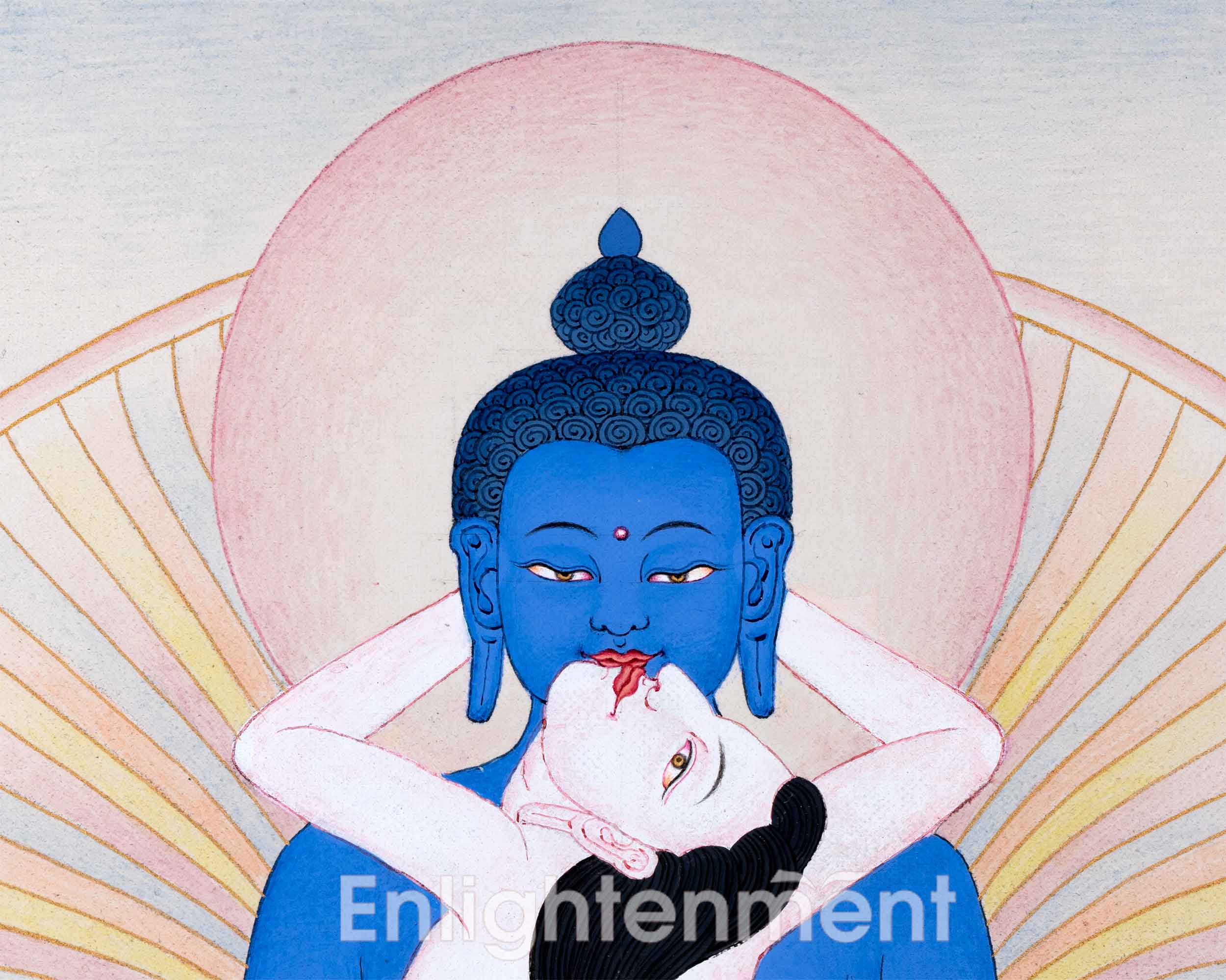 Samantabhadra With Samantabhadri Thangka | Hand-painted Thangka for Inner Harmony