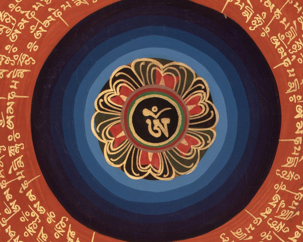 Mantra Mandala Cosmic Art | Vajrayana Sacred Artwork | Meditation Altar
