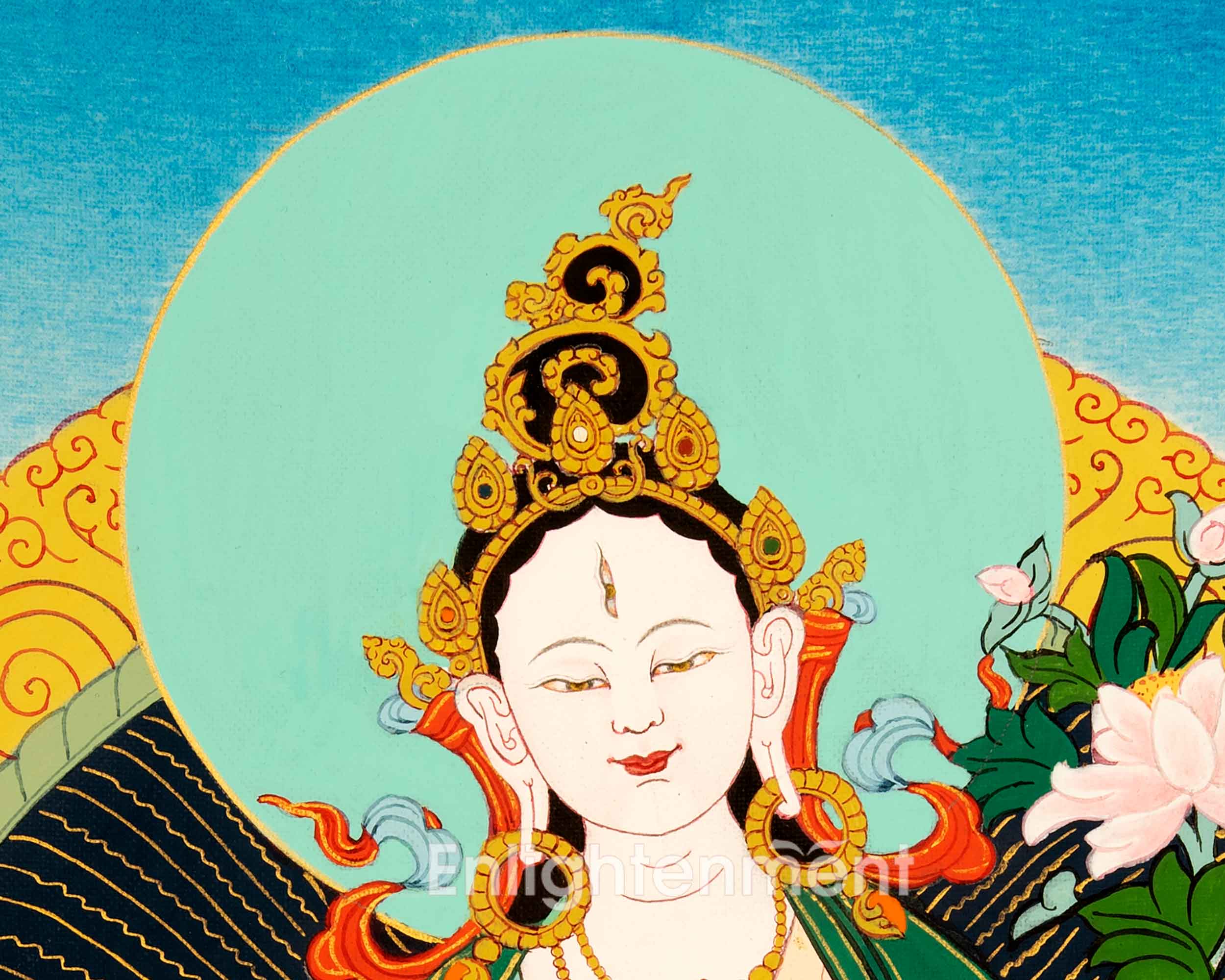 Embrace Inner Peace With White Tara | Discover Peace and Healing Through Thangka Art