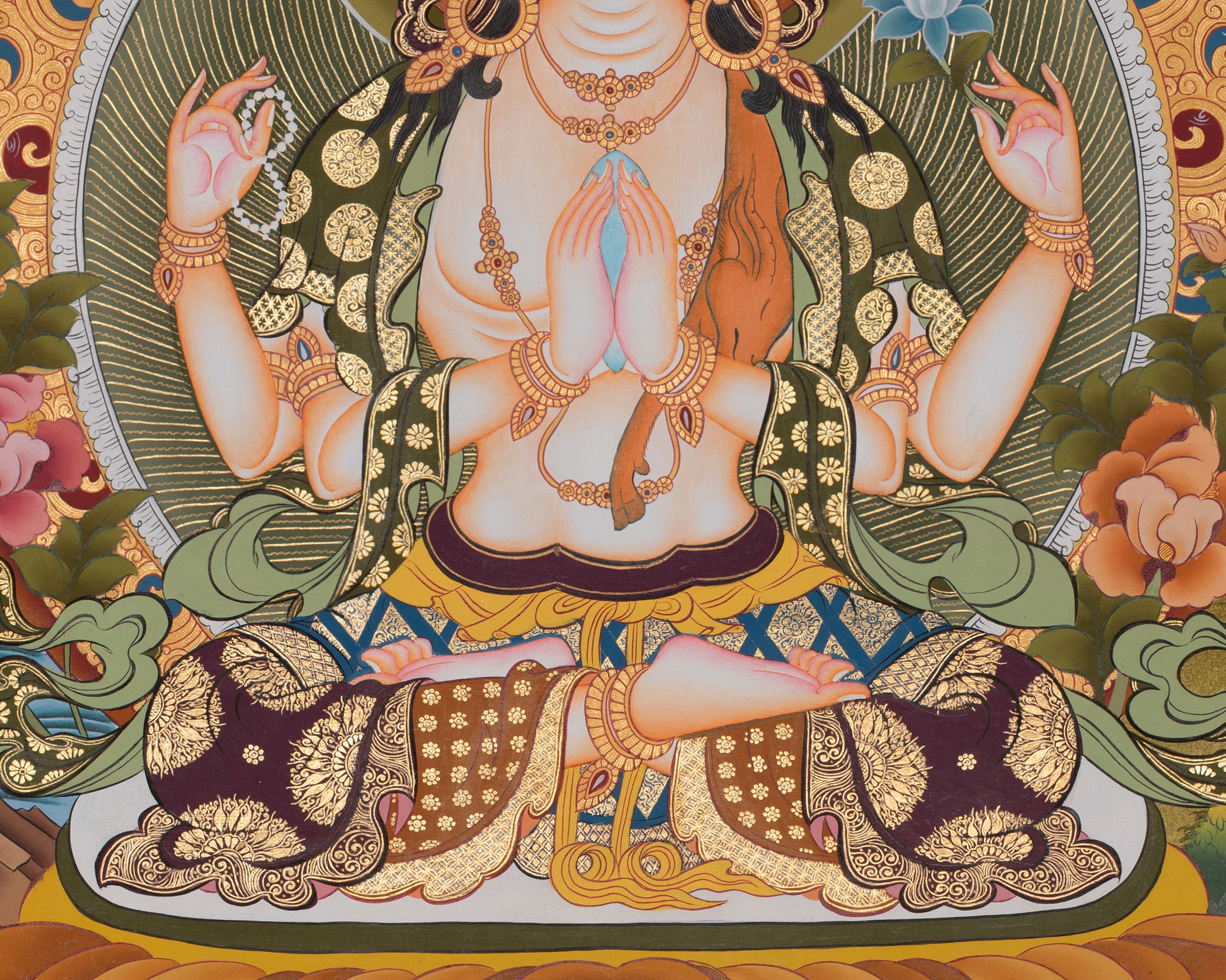 Chenrezig with Manjushri and Vajrapani | Deity of Compassion, Wisdom, and Protection