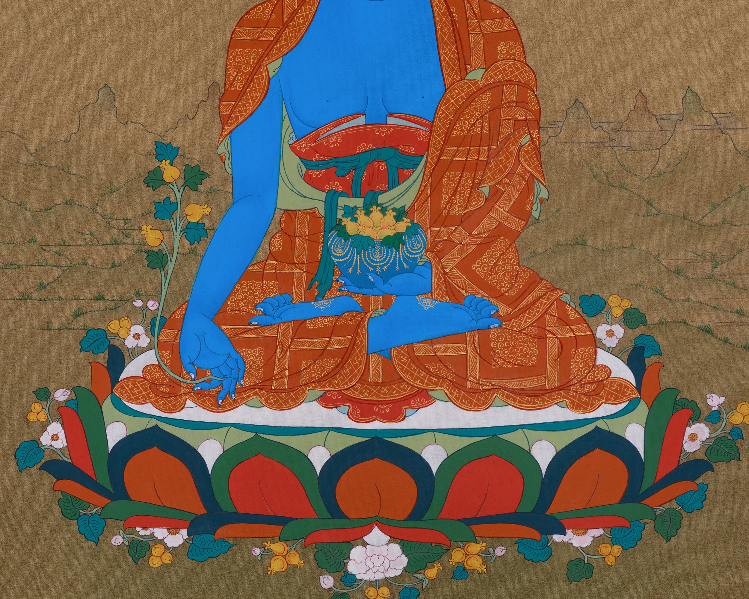 Bhaisajyaguru Buddha Art | The Healing Buddha of Medicine and Compassion