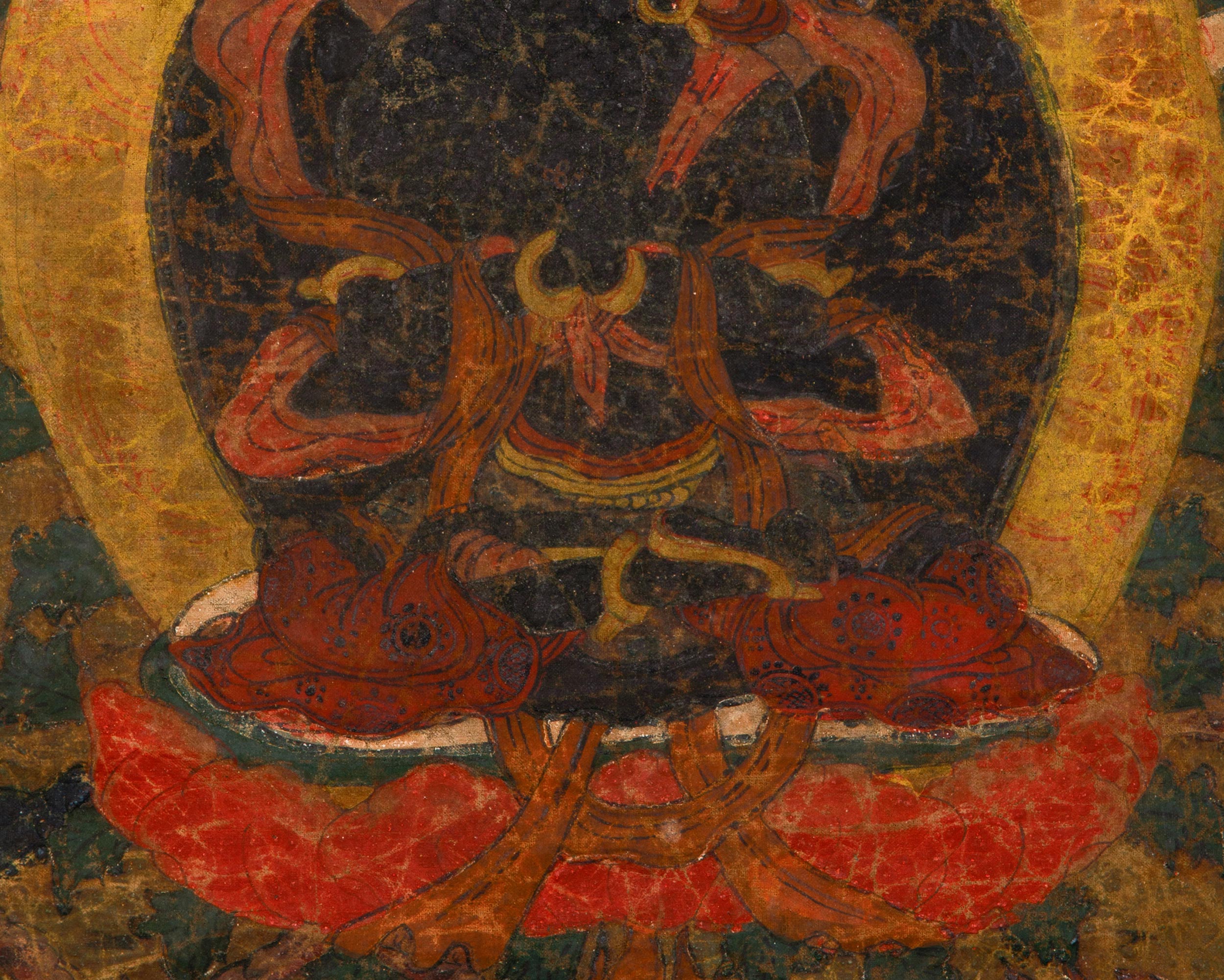 Our Vintage Vajradhara Thangka | Tibetan Primordial Buddha Art