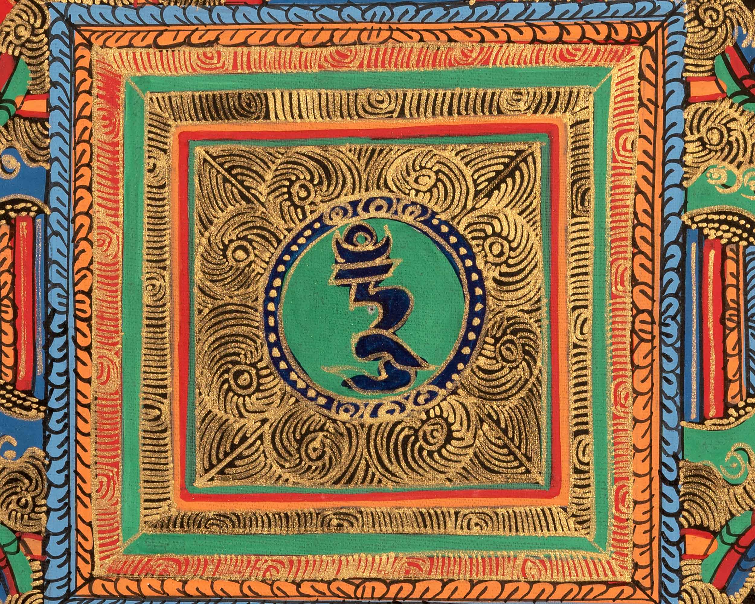 Tibetan Mantra Mandala | Vibrant Symbolism for Mindfulness and Balance