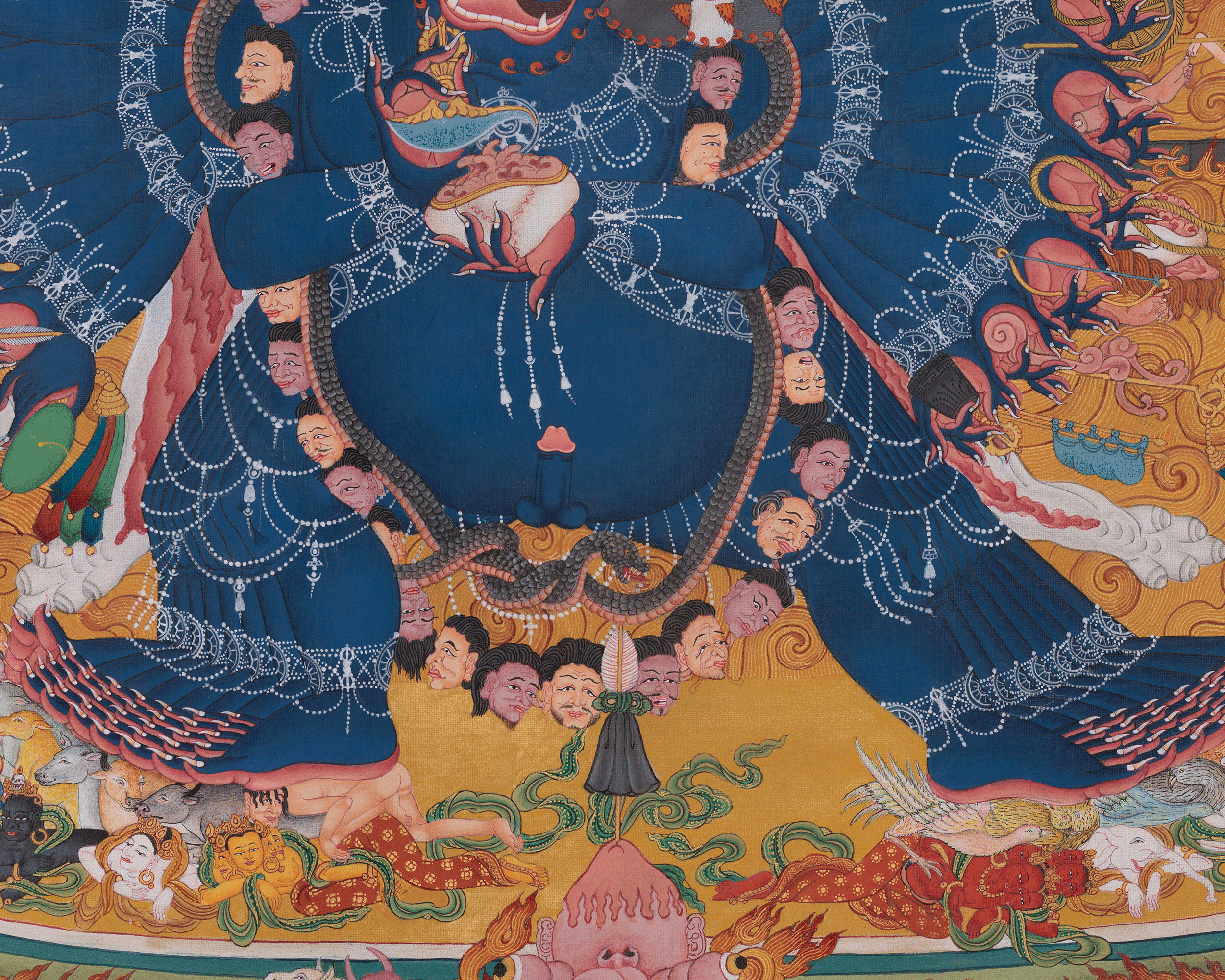 Wrathful Deity Yamantaka Thangka | Fearless Wisdom and Protection