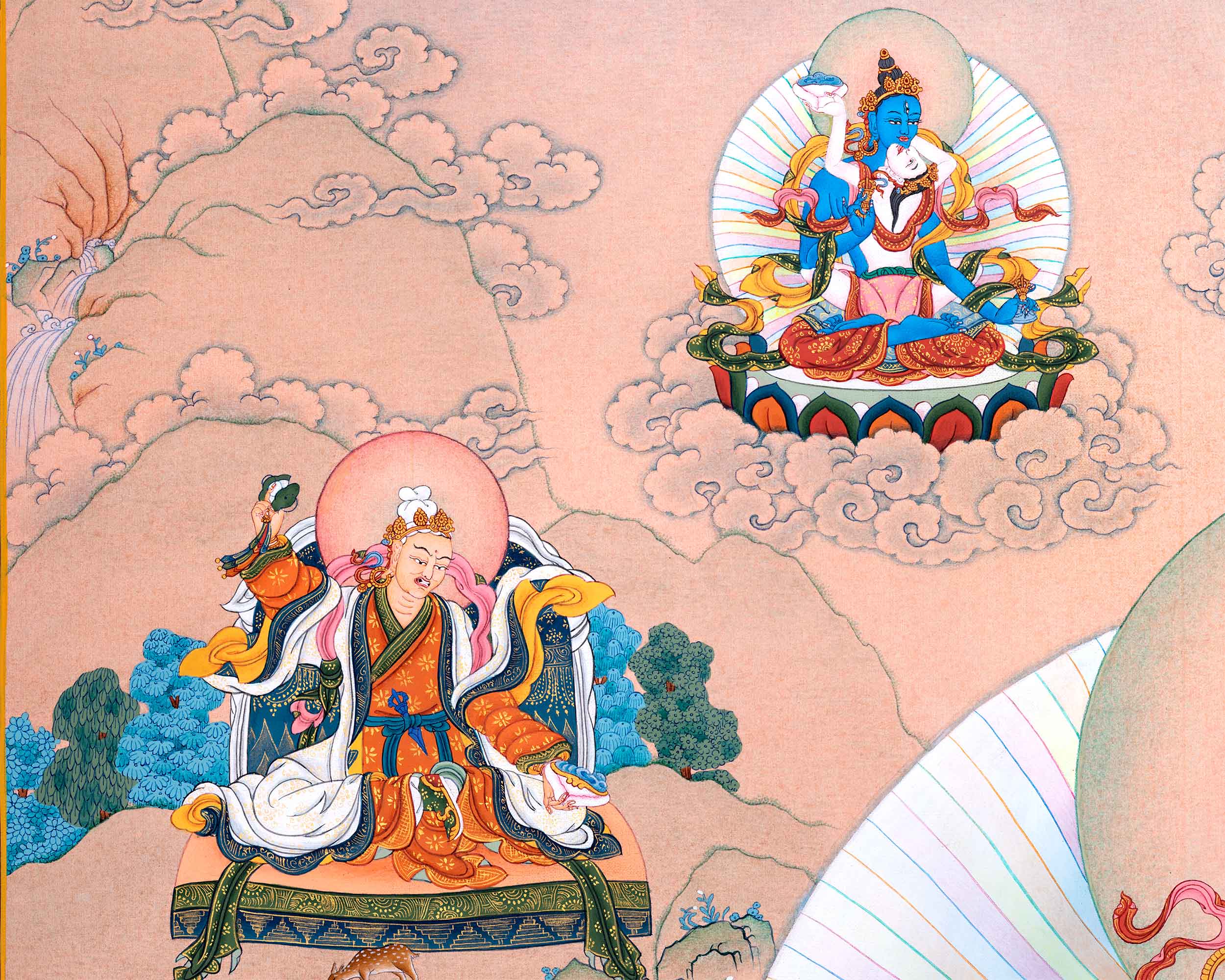 Guru Sangye Thangka | Hand Painted Art of Guru Rinpoche's Eight Manifestation | The Lotus Born